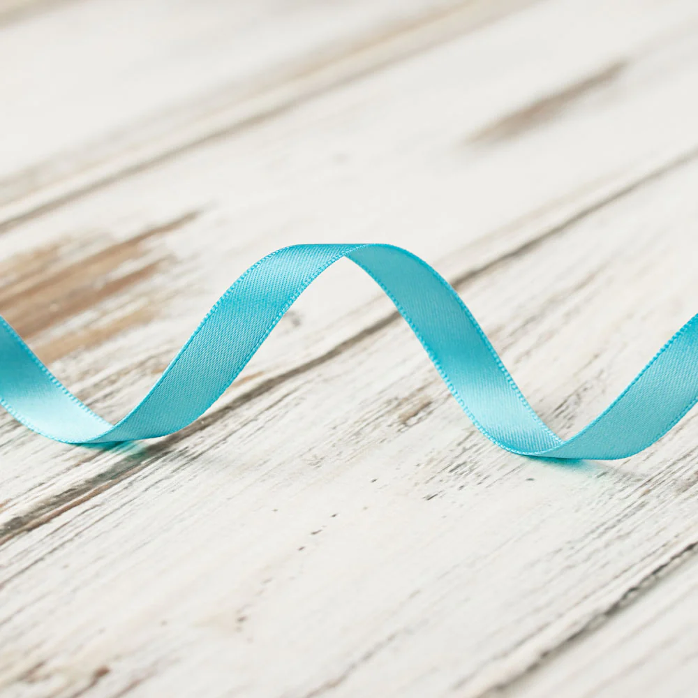 9mm Double Faced Satin Ribbon - Turquoise