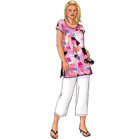 B3039 Women's/Women's Petite Shirt, Top, Tunic, Dress, Skirt & Pants (Size: 28W-30W-32W) - Image 4
