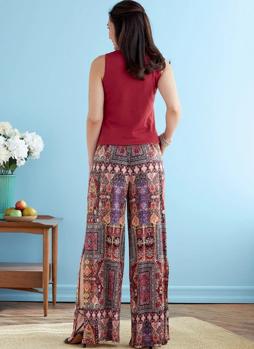 B6750 Misses' Elastic-Waist Shorts and Pants - Image 3