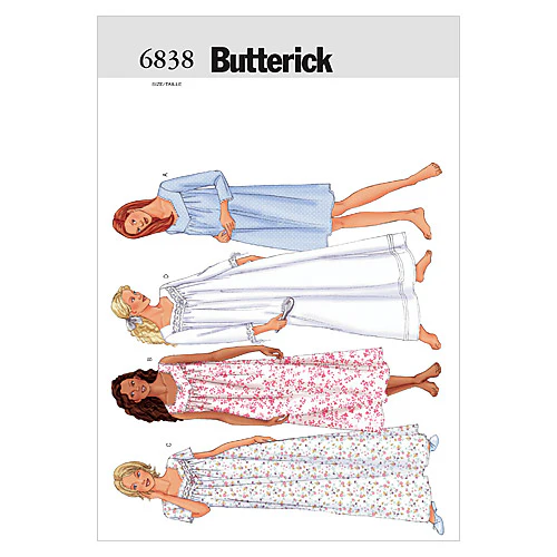B6838 Misses'/Misses' Petite Nightgown (size: L-XL)