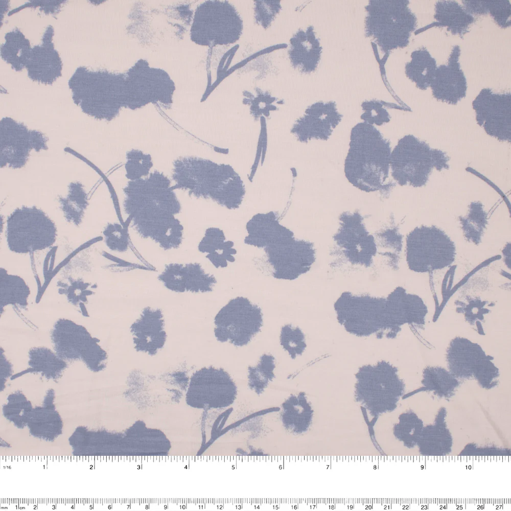 BAMBOO - Printed knit - Dandelion - Blue - Image 3