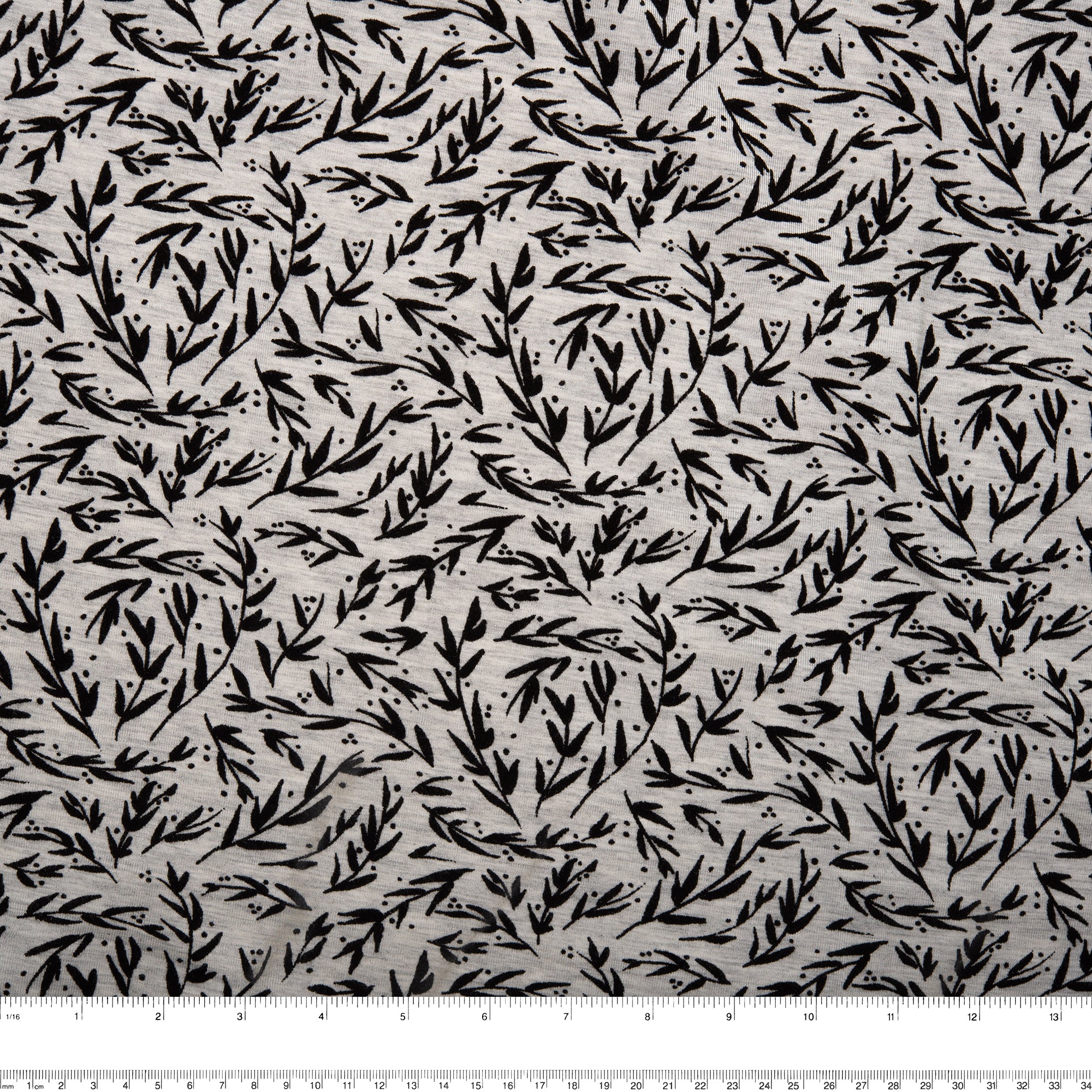 BAMBOO - Printed knit - Leafs - Dark silver - Image 3
