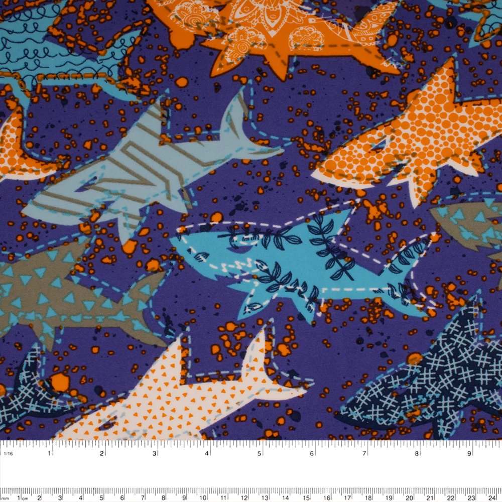 Bathing Suit Print - Shark - Blue - Image 2