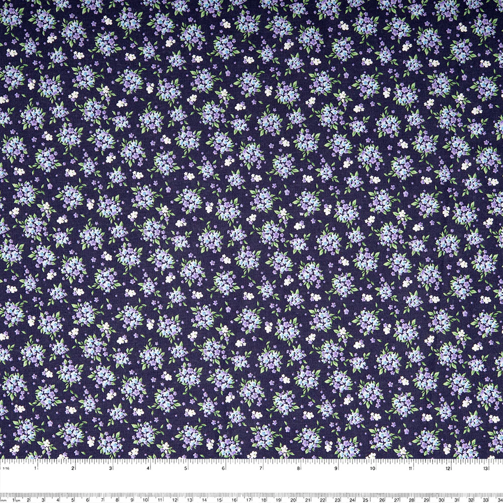 BLOOMFIELD CALICO'S Cotton Print - Bouquet - Purple - Image 2