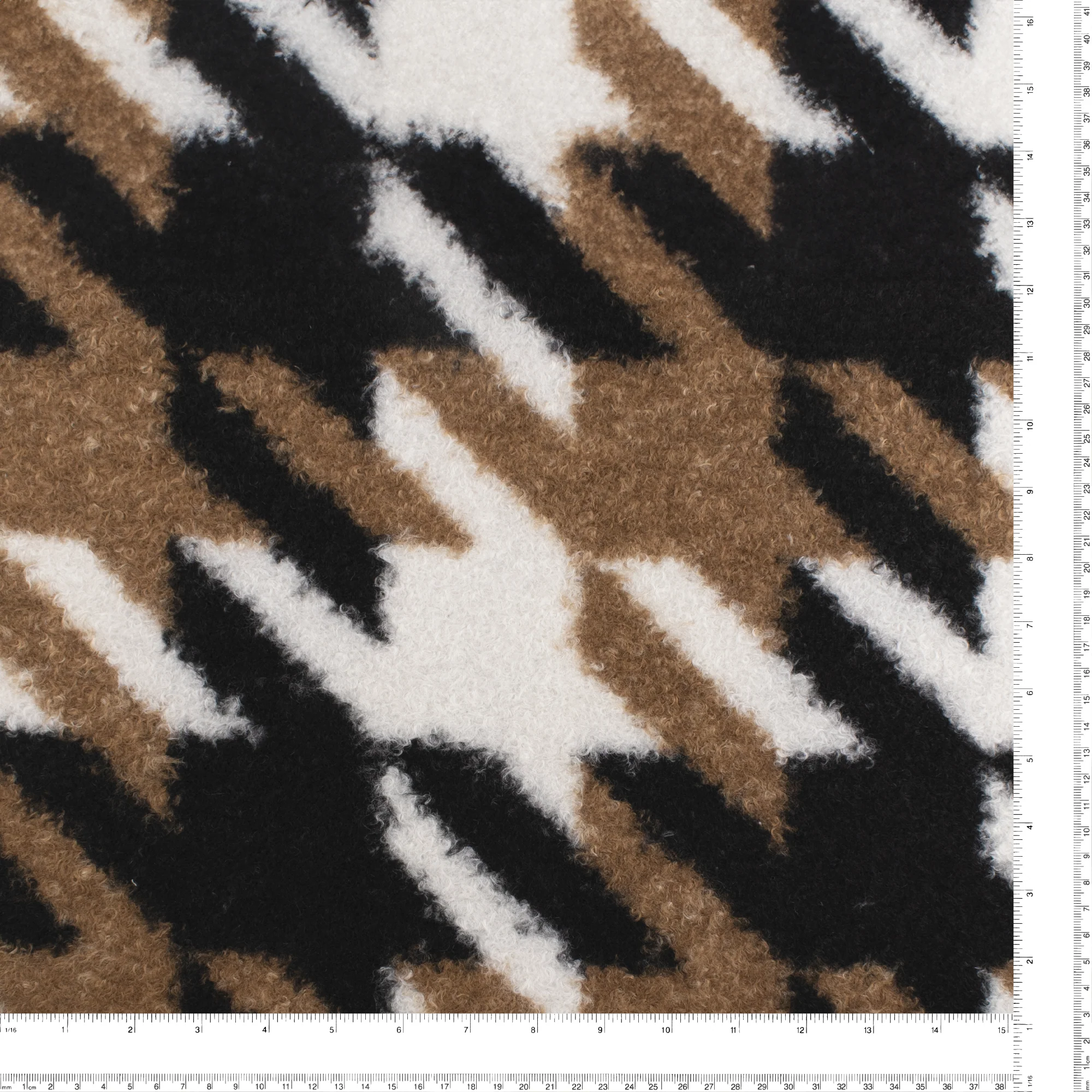 Bouclé Plaid Coating - CURLY - 005 - Camel - Image 3