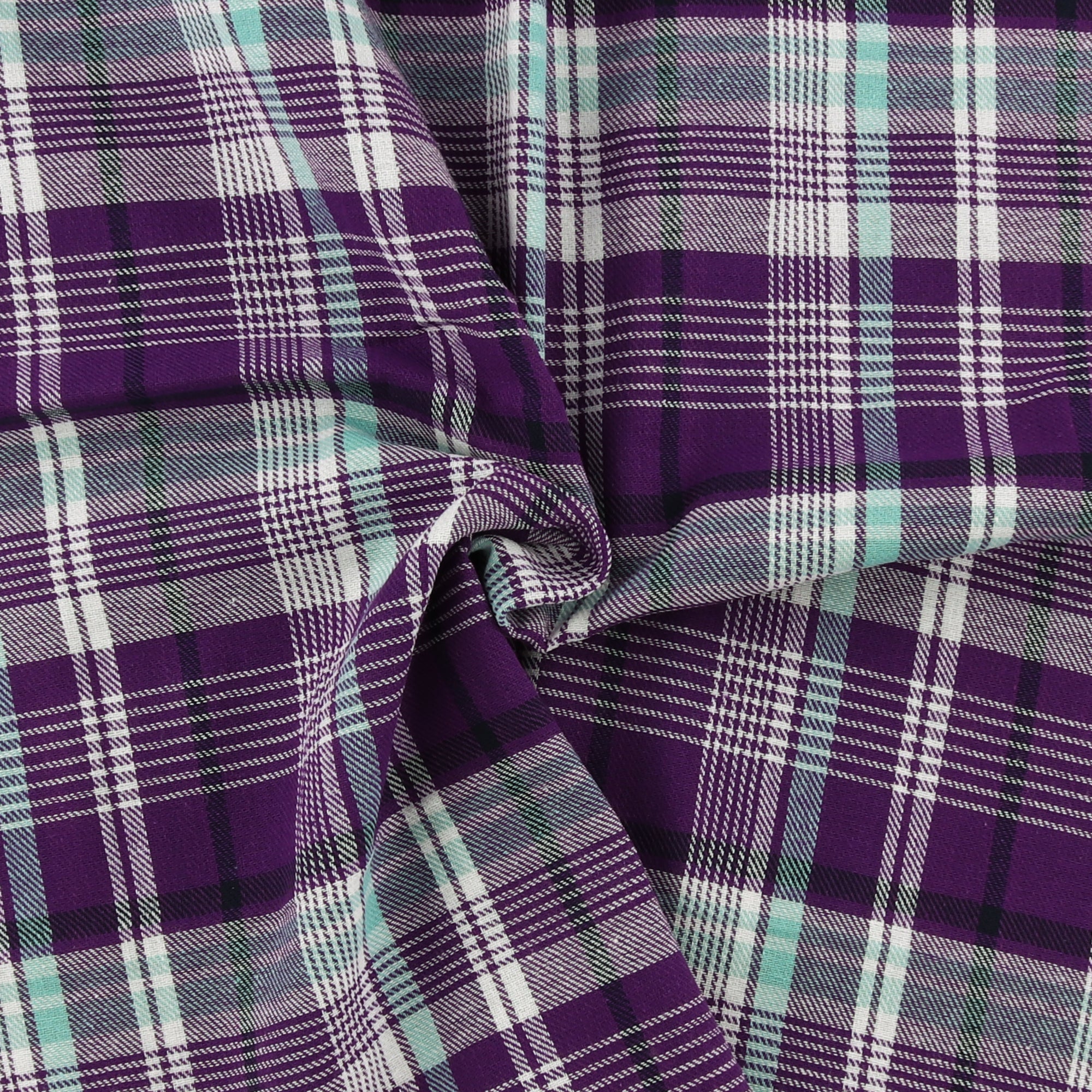 Brushed Cotton Plaid - NOAH - 040 - Purple - Image 2