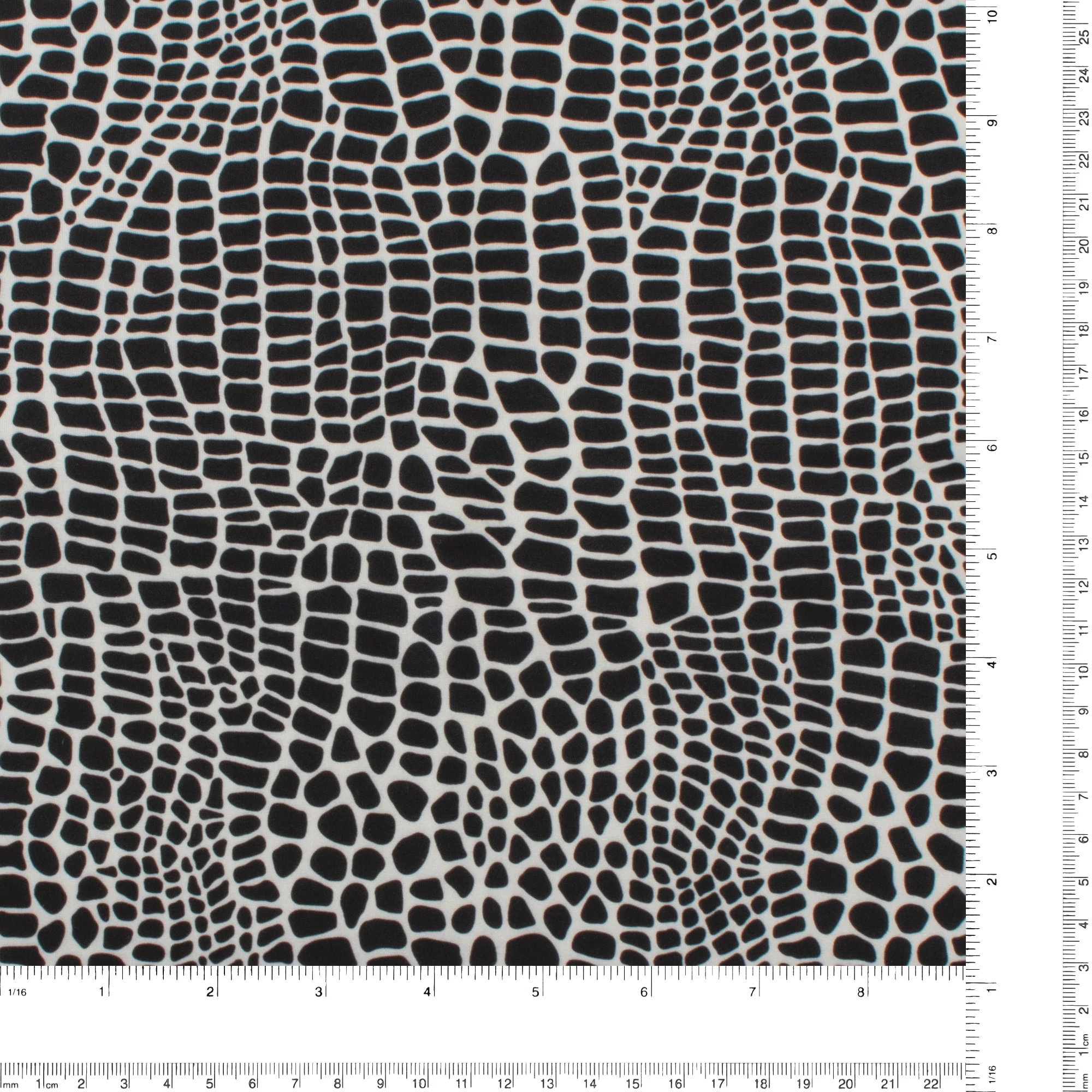Brushed Knit Print - DAHLIA - 012 - Black and White - Image 3
