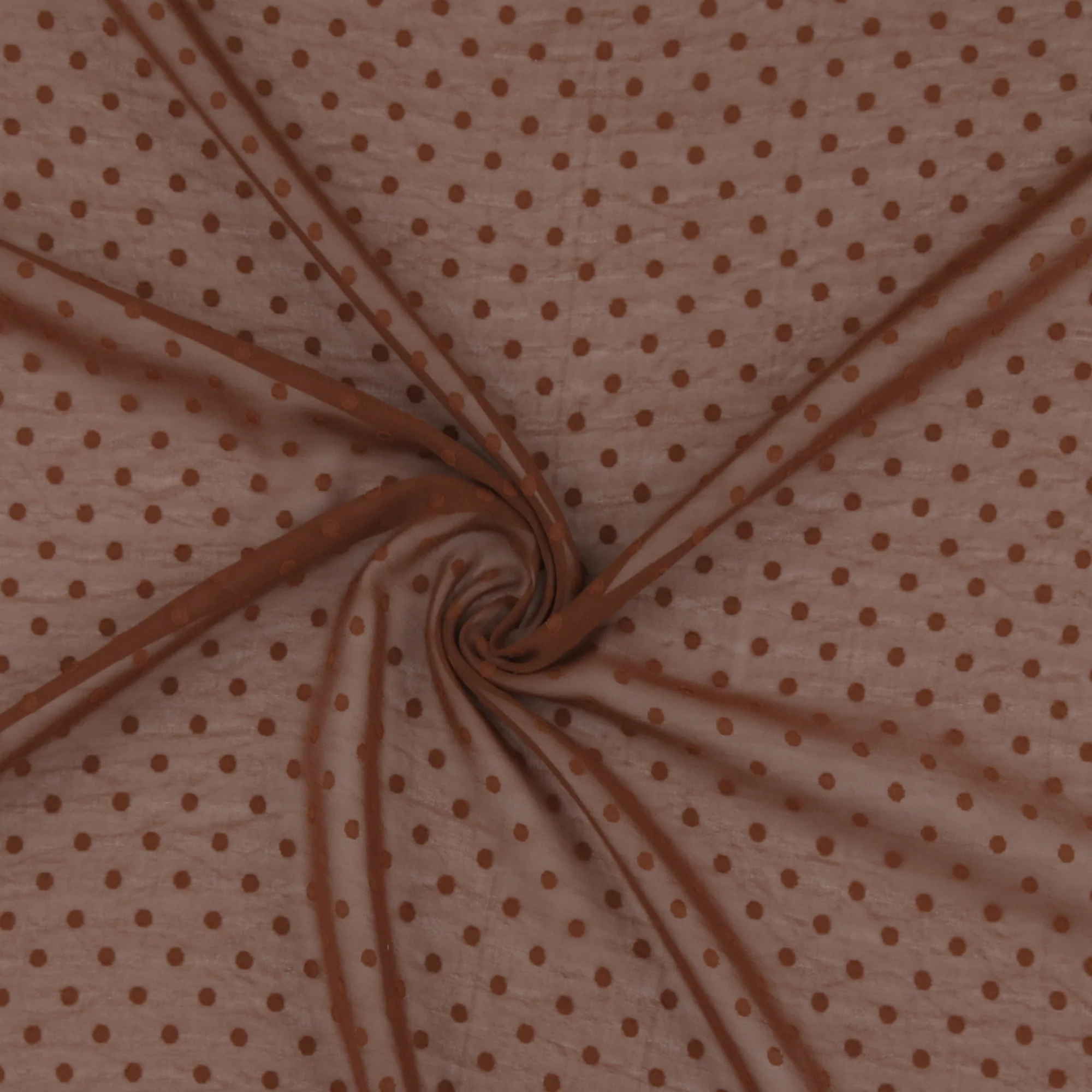 Chiffon with Dot - ROSY - Brown - Image 2