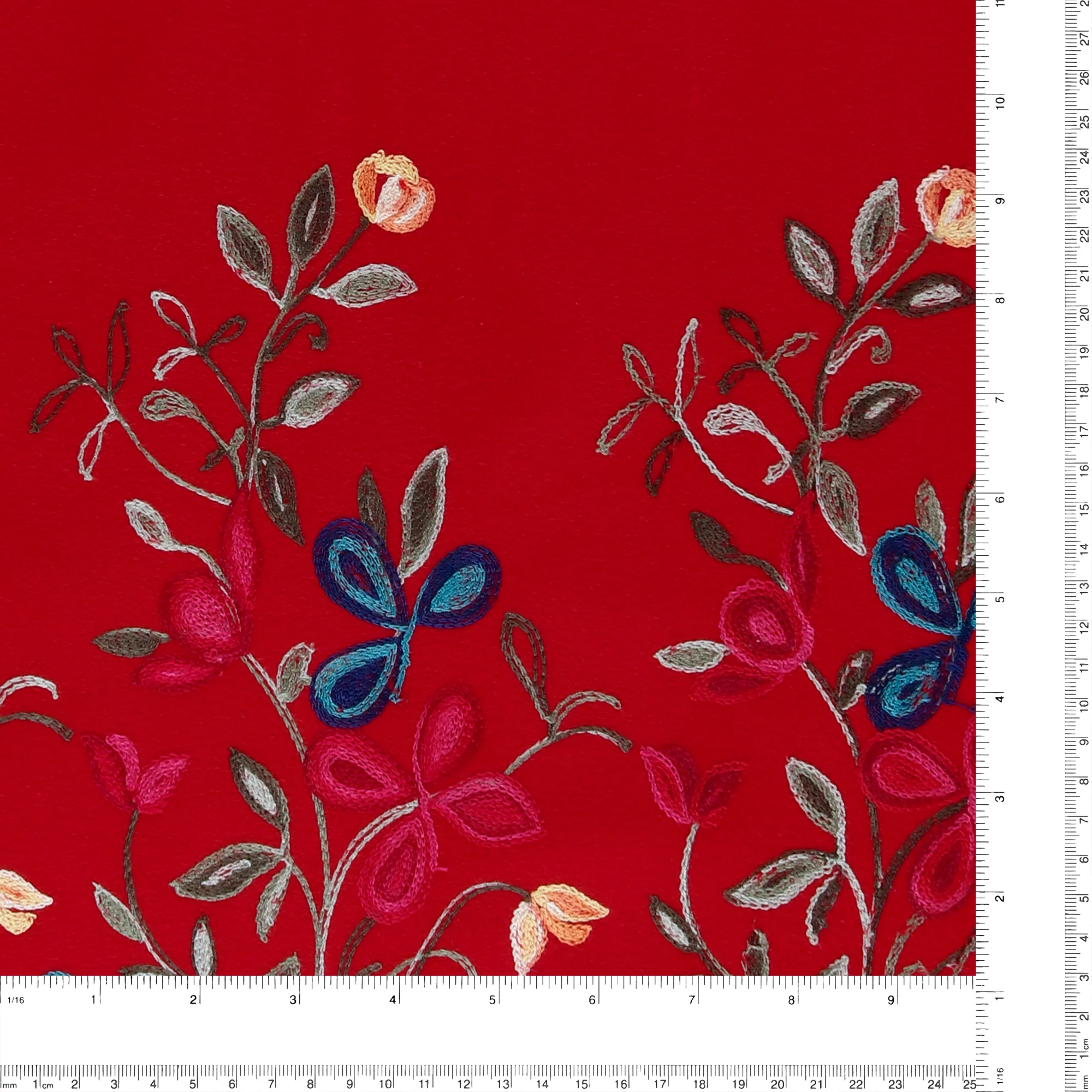 Coating Embroidery - WESTMINSTER - 002 - Red - Image 3