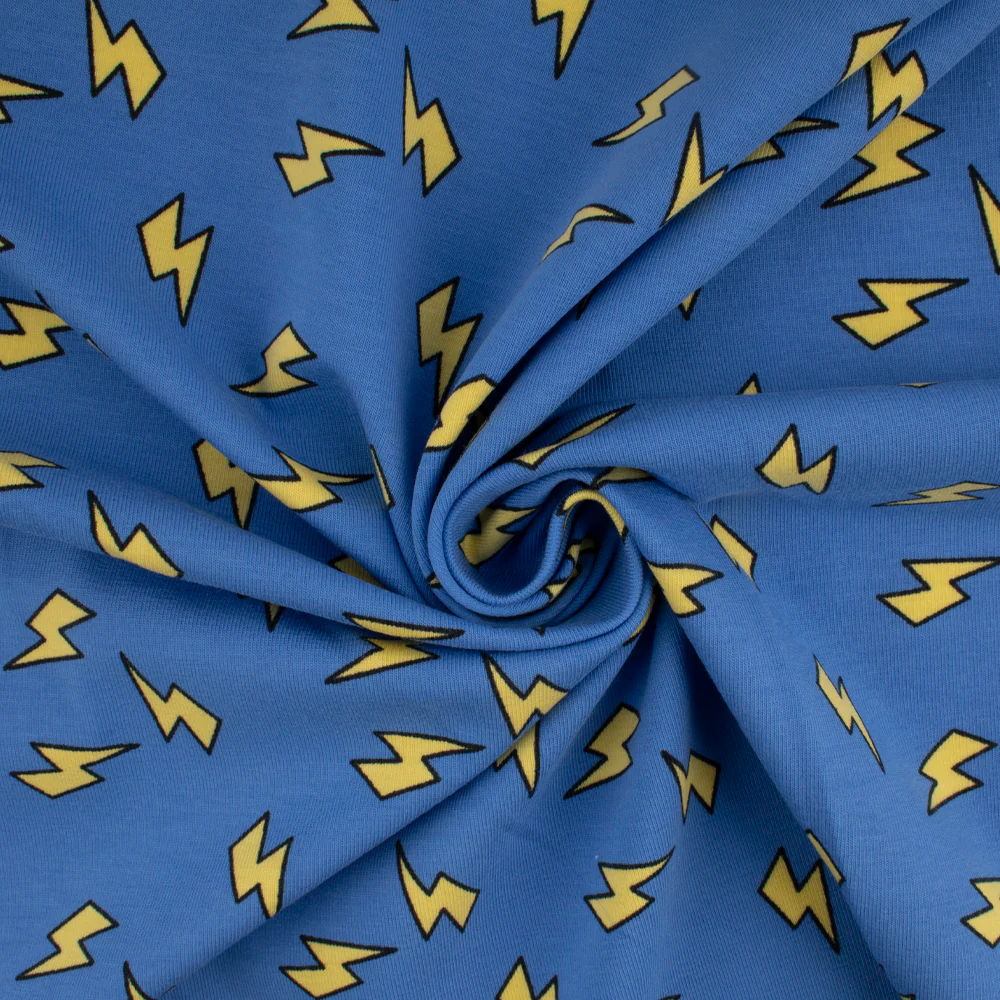Cotton Lycra Knit Print - IMA-GINE F21 - Ligthning - Blue - Image 2