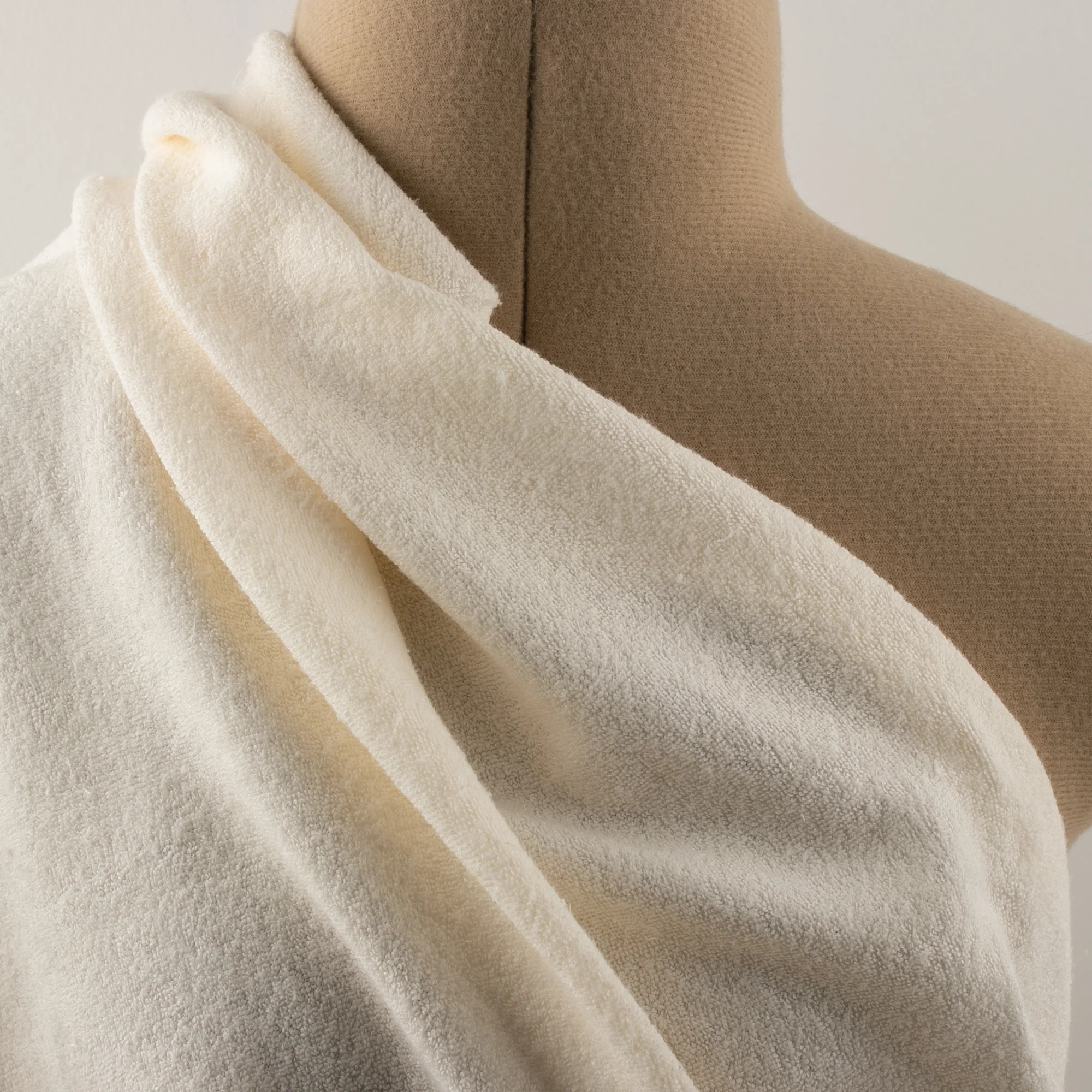 Cotton Poly Terry - PLUSH - Ivory - Image 5