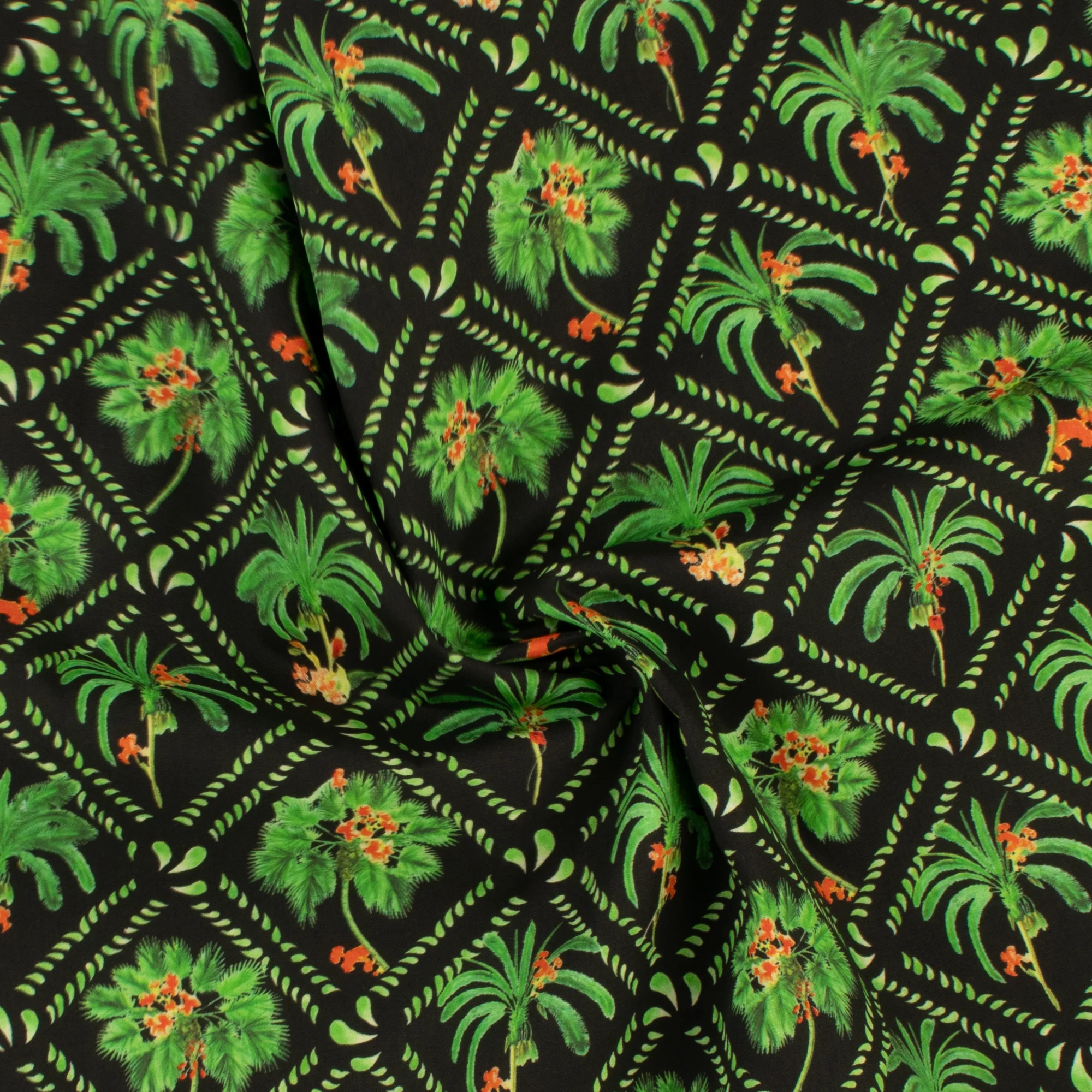 Cotton Poplin Print -MANSFIELD - 001 - Black - Image 2