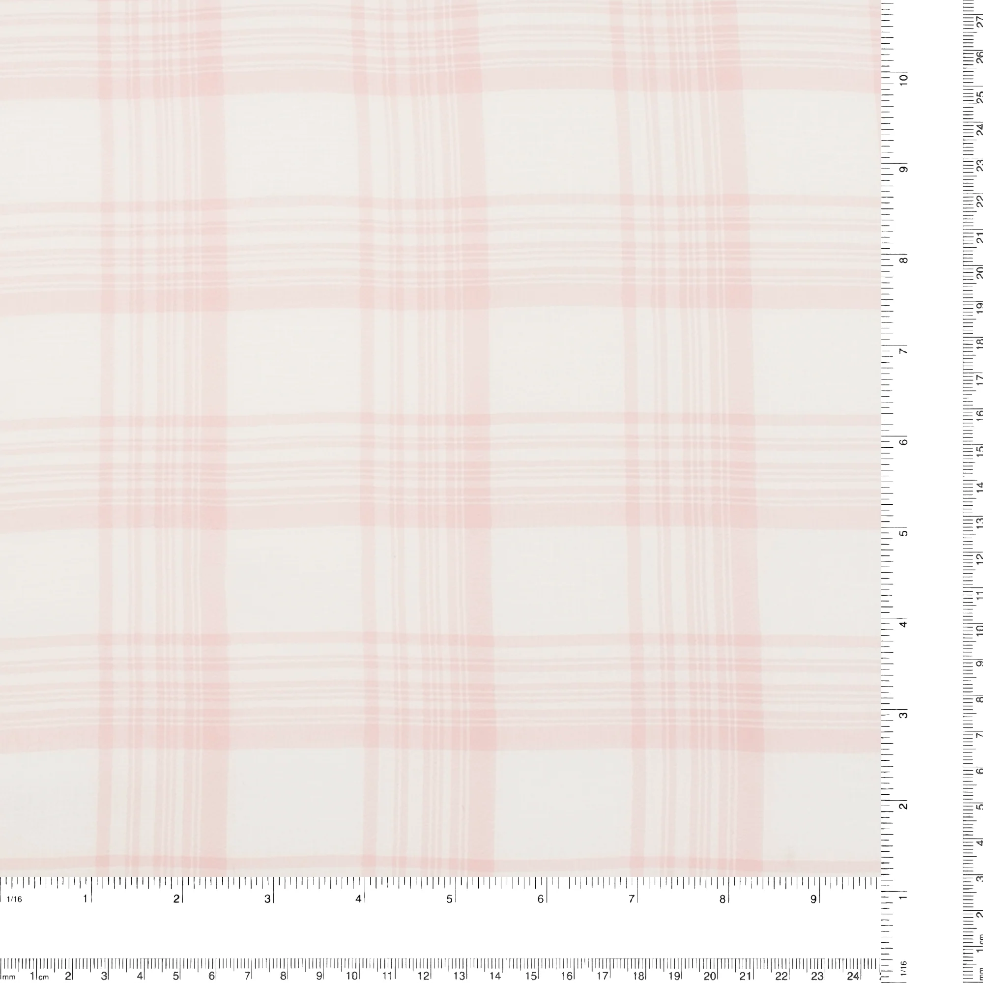 Crepe Chiffon - DAISY - Big Plaid - Light Pink - Image 3