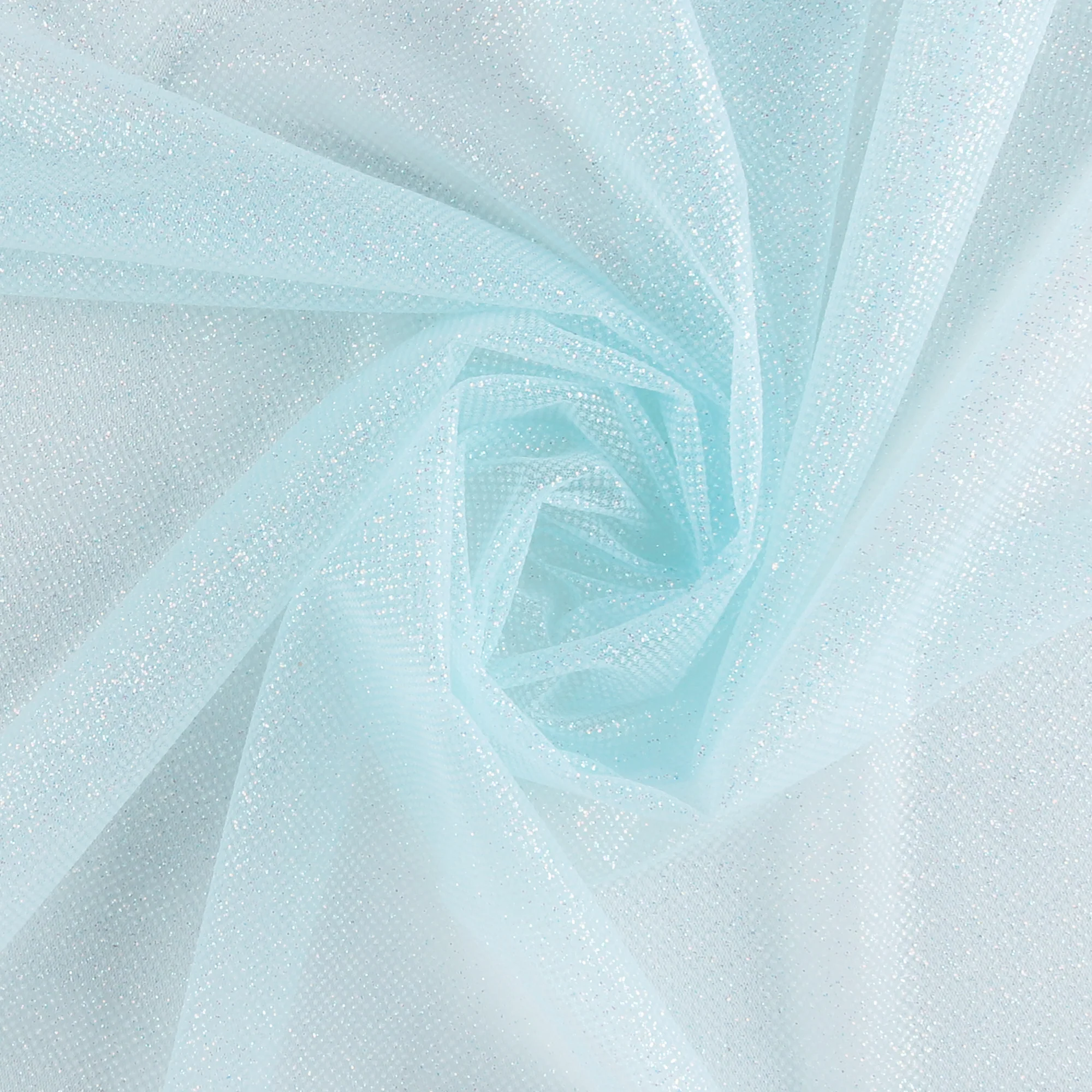 Crystal Glitter Tulle - Sky - Image 2