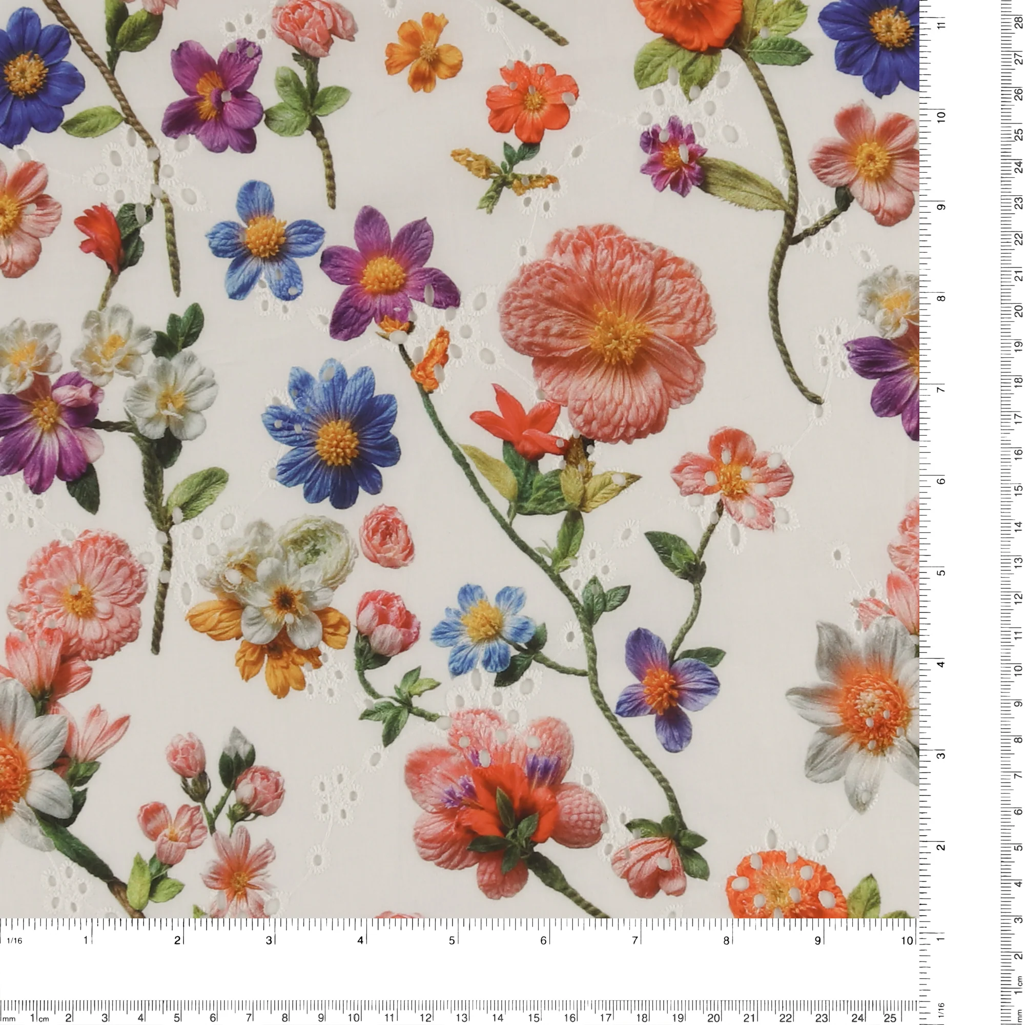 Digital Printed Eyelet - ST-TROPEZ - 001 - White - Image 3