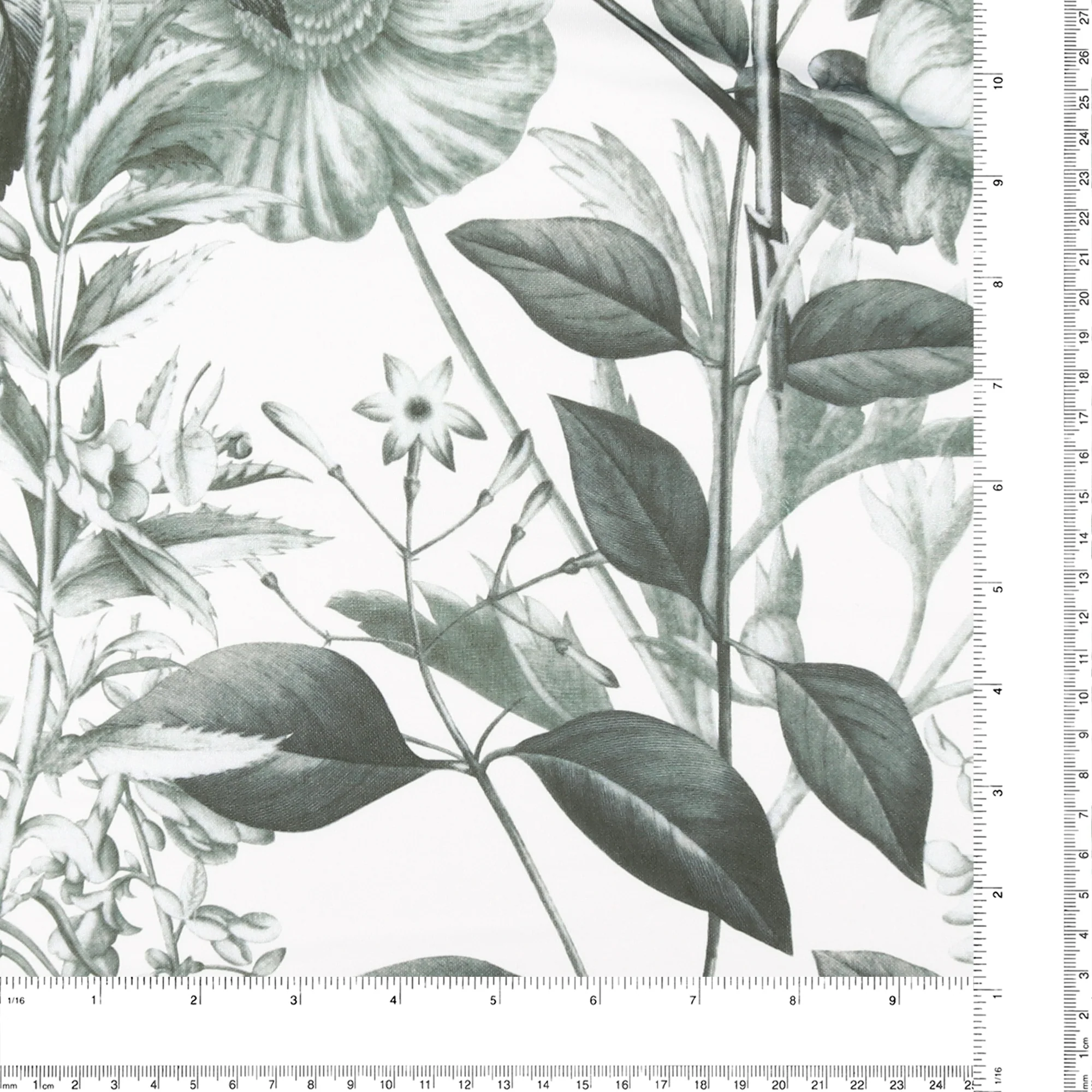 Digital Printed Knit - PRETTY POSIES - 001 - Charcoal - Image 3