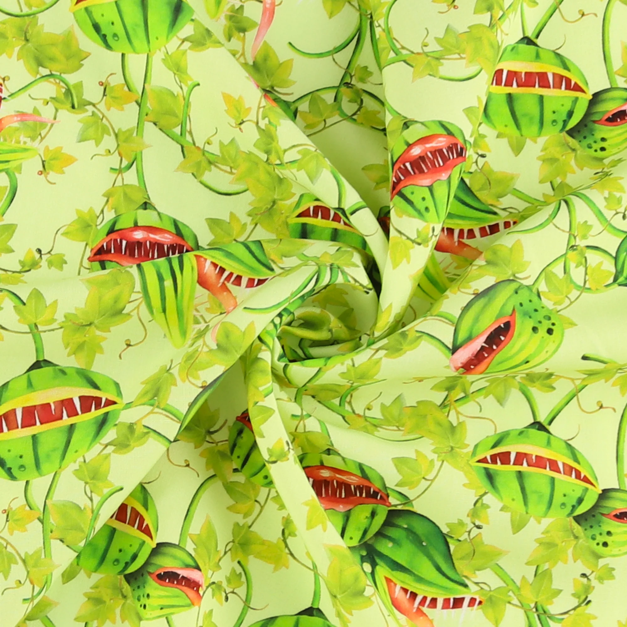 Digital Printed Rayon Poplin - OLIVIA - 007 - Pistachio - Image 2