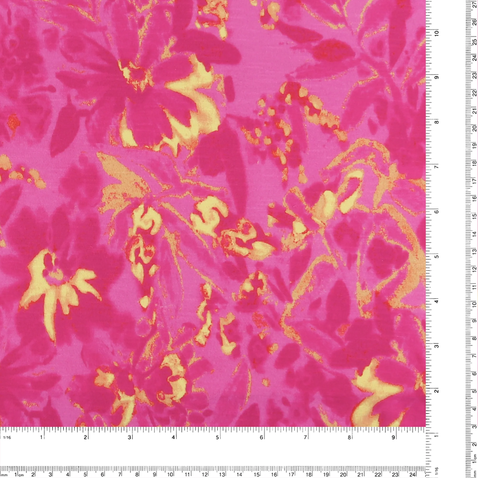 Digital Printed Slub Knit - MATILDA - 020 - Hot Pink - Image 3