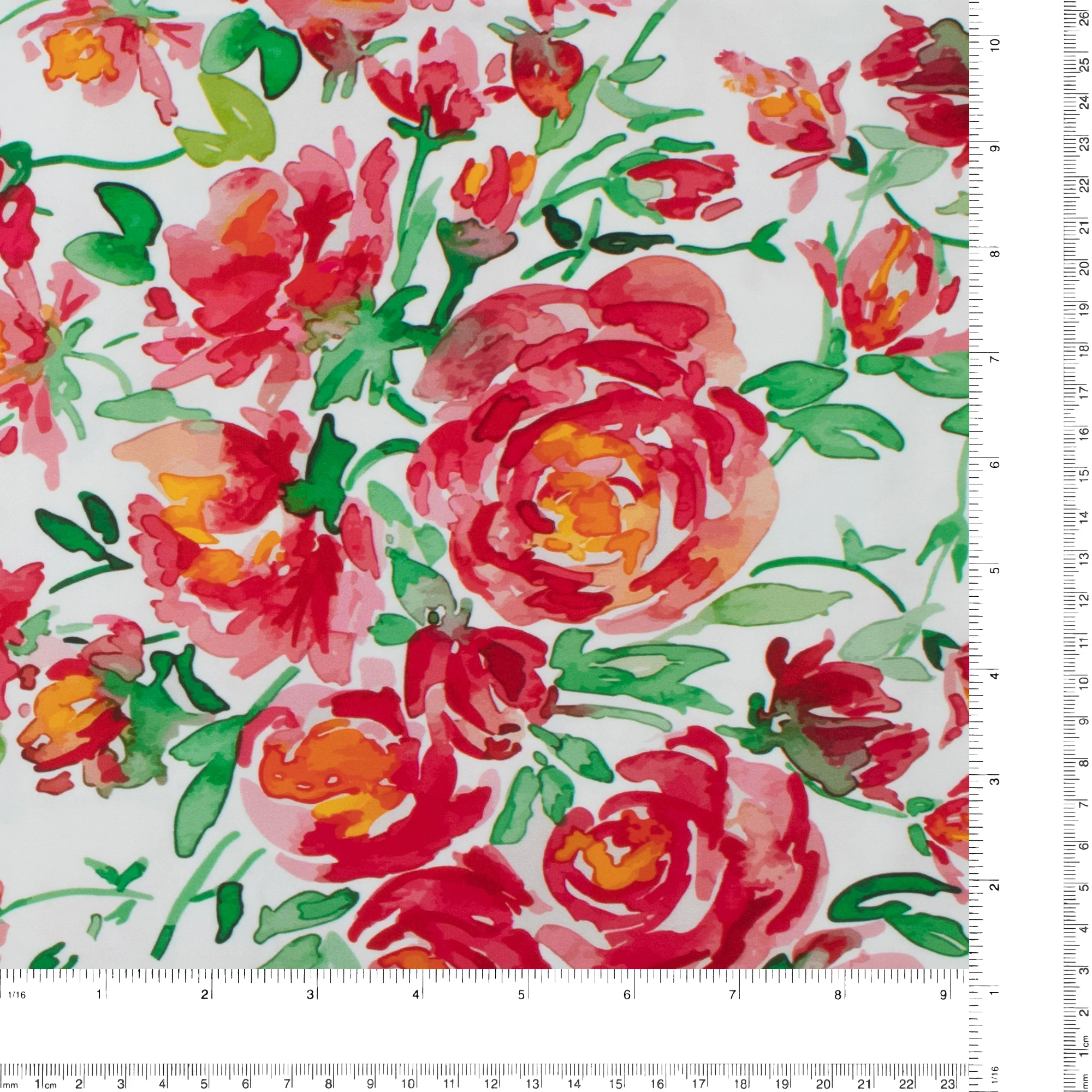 Digital Printed Stetch Cotton Sateen - ST-TROPEZ - 004 - Cherry - Image 3