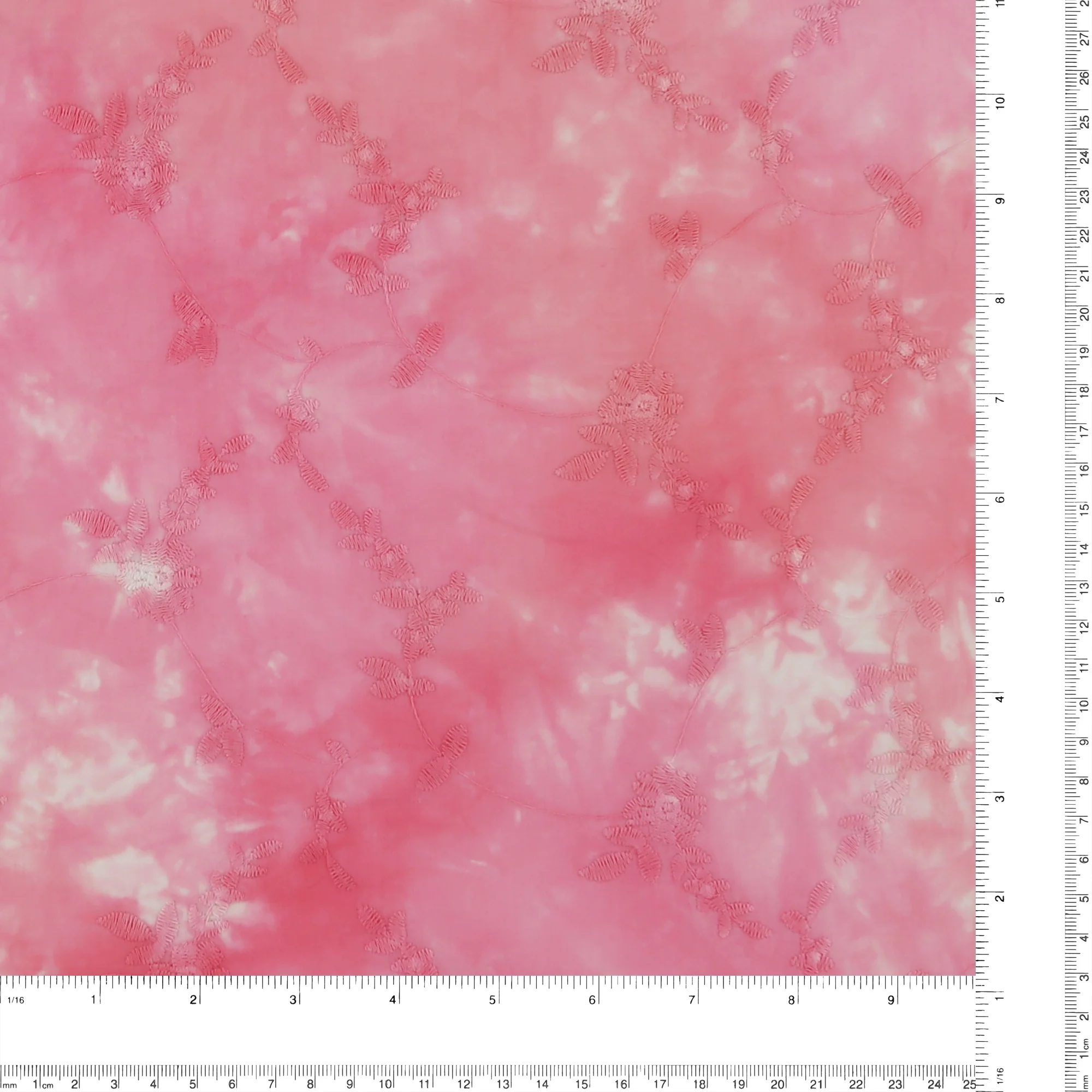 Embroidered Tie Dye Cotton - AVERY - 003 - Pink - Image 3