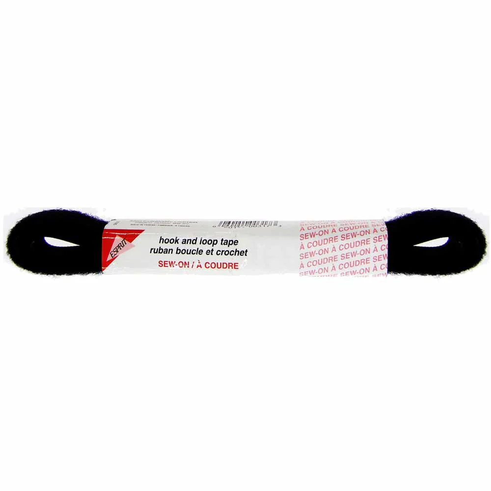 ESPRIT Hook and Loop Tape Sew-On - 19mm x 1m (¾" x 39") - Black