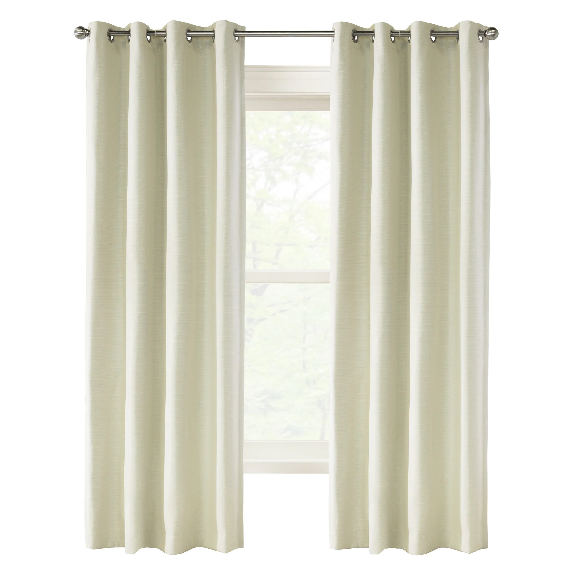 Grommet curtain panel - Oscar - Oyster - 52 x 84'' - Image 2