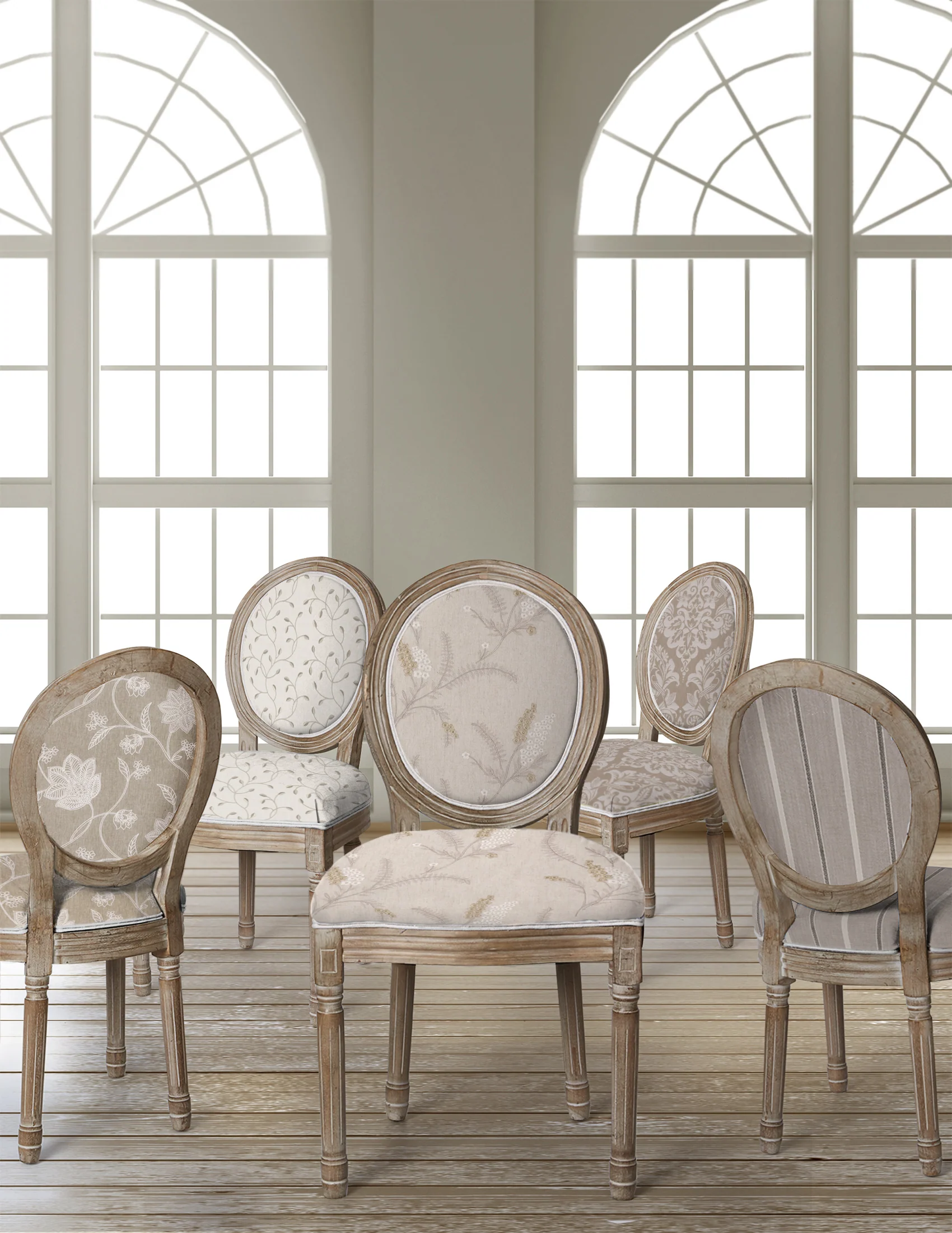 Home Decor Embroidery Fabric - Hawthorne Collection - Bloomfield - Beige - Image 2