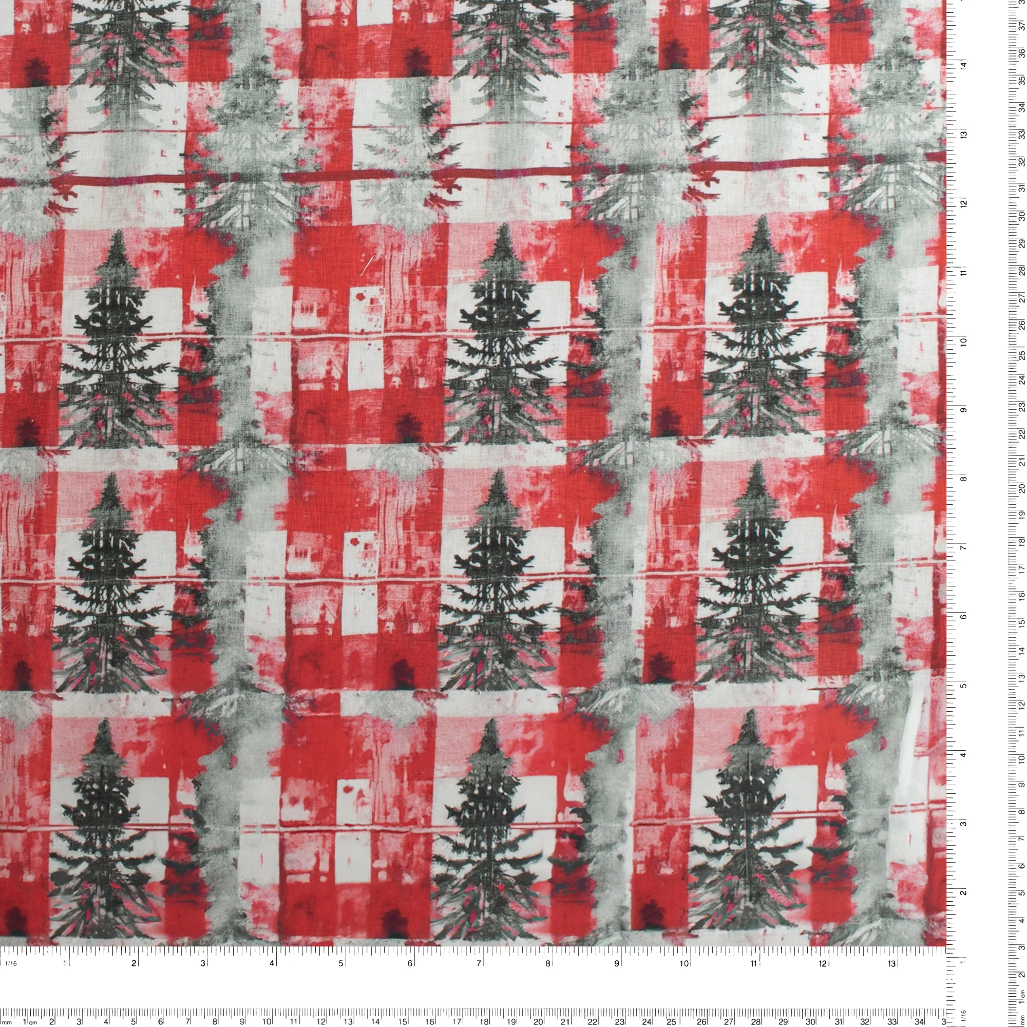 HOMESTEAD HOLIDAYS Digital Printed Cotton - HOMESTEAD HOLIDAYS - 005 - Grey & Red - Image 3