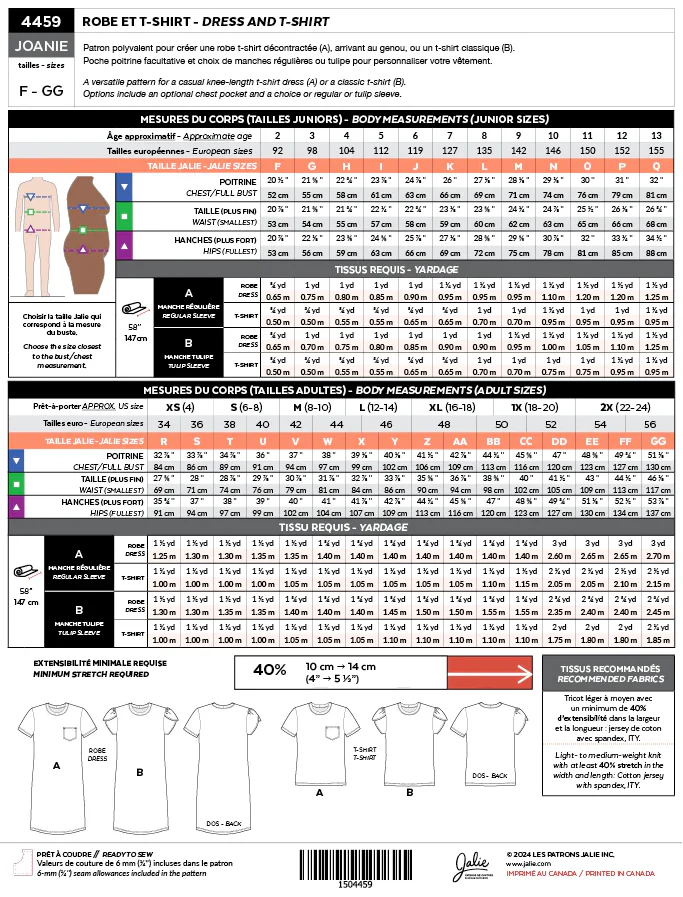 Jalie 4459 - JOANIE - Dress and T-Shirt - Image 2