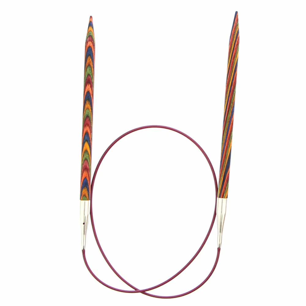 KNIT PICKS Rainbow Wood Circular Knitting Needles - 60cm (24") - 6mm/US 10 - Image 2