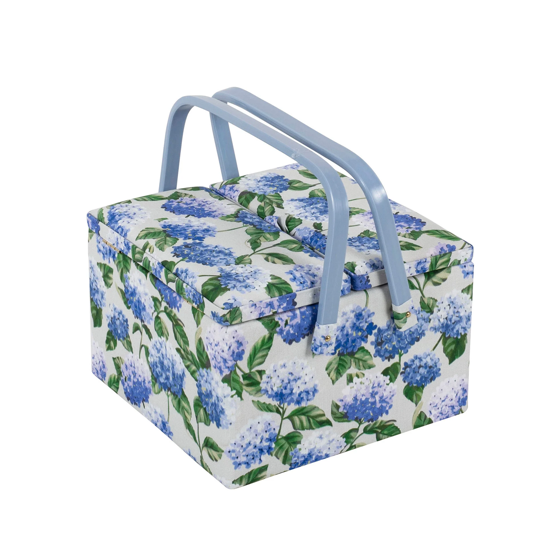 Large Sewing Basket, 2 handles - Hydrangea