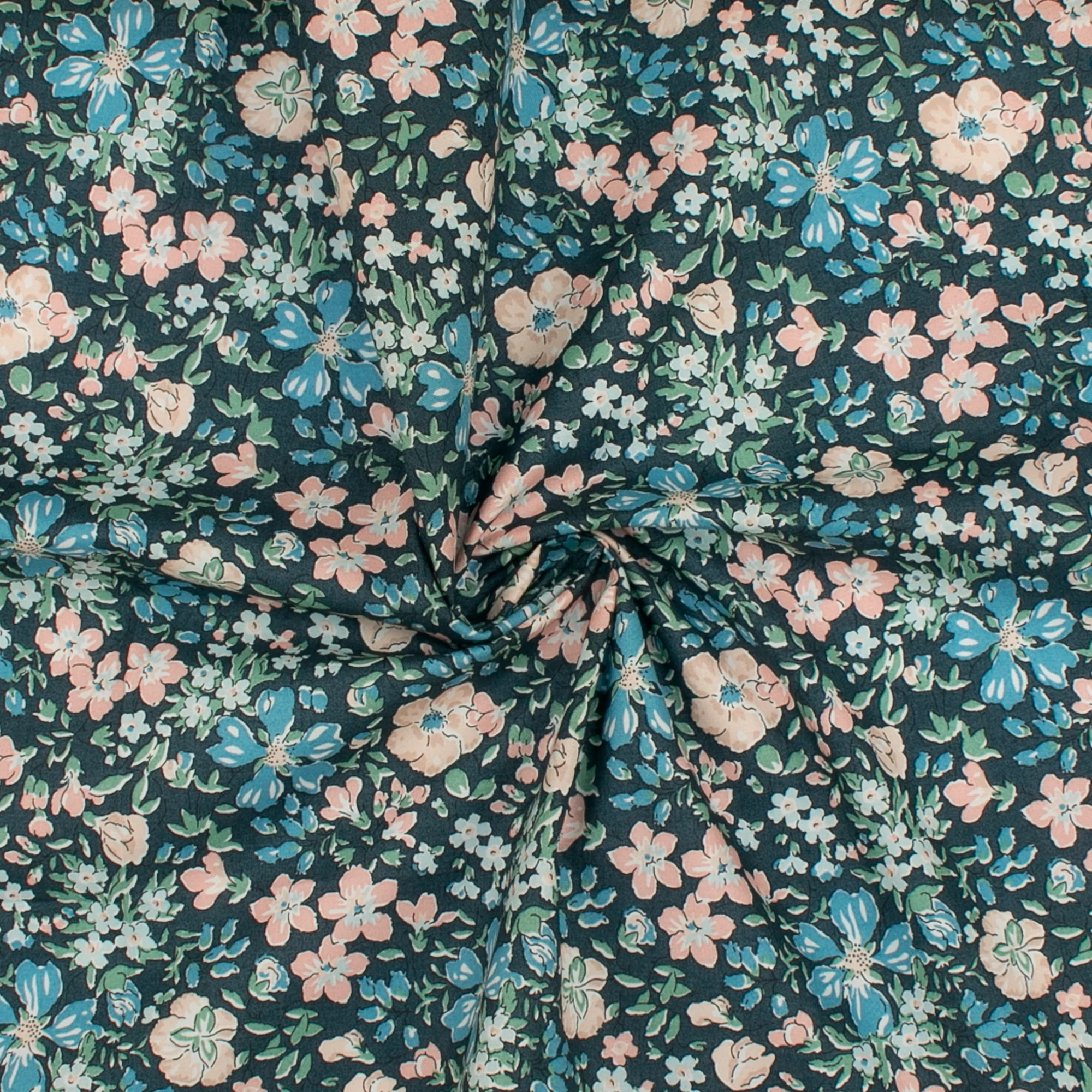 LIBERTY of PARIS Printed Cotton - Back Yard - Green - Image 2