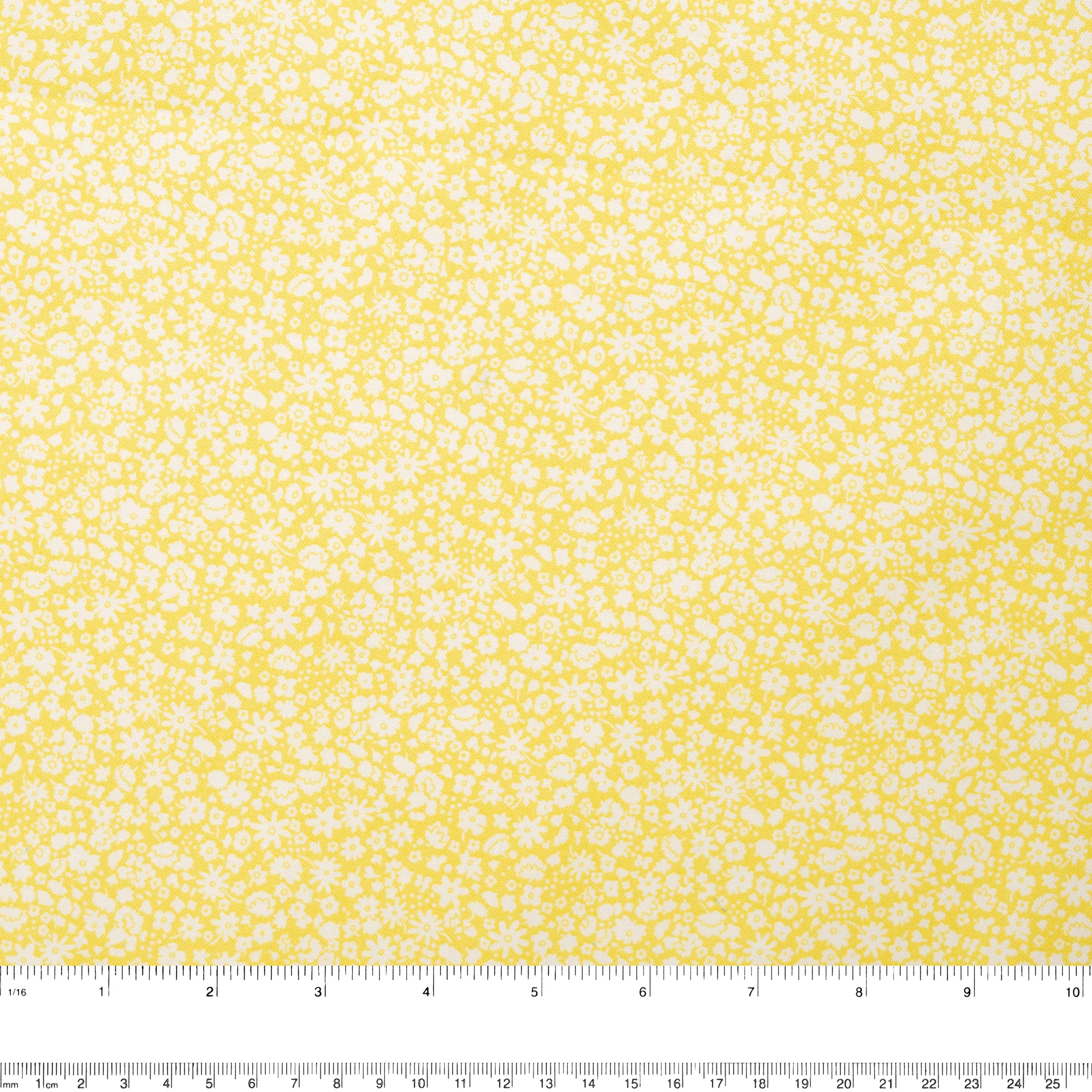 LIBERTY of PARIS Printed Cotton - Small Bouquet - Yellow - Image 3