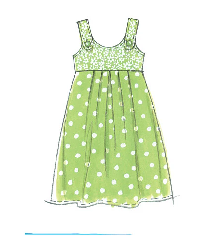 M5613 Children's/Girls' Dresses (size: 7-8-10-12-14) - Image 3