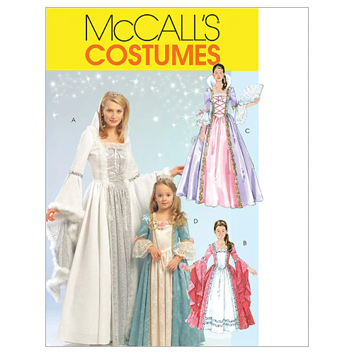 M5731 Misses'/Children's/Girls' Princess Costumes (size: SML-MED-LRG-XLG)