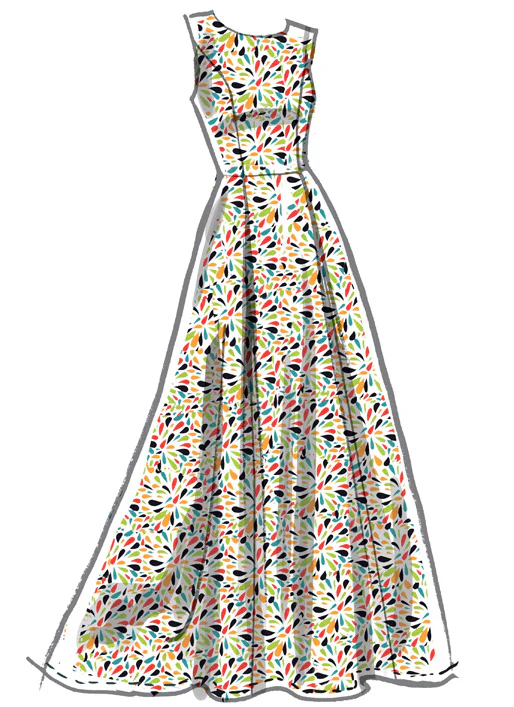 M8060 #CallieMcCalls - Misses' Pleated-Skirt Dresses (size: 14-16-18-20-22) - Image 4