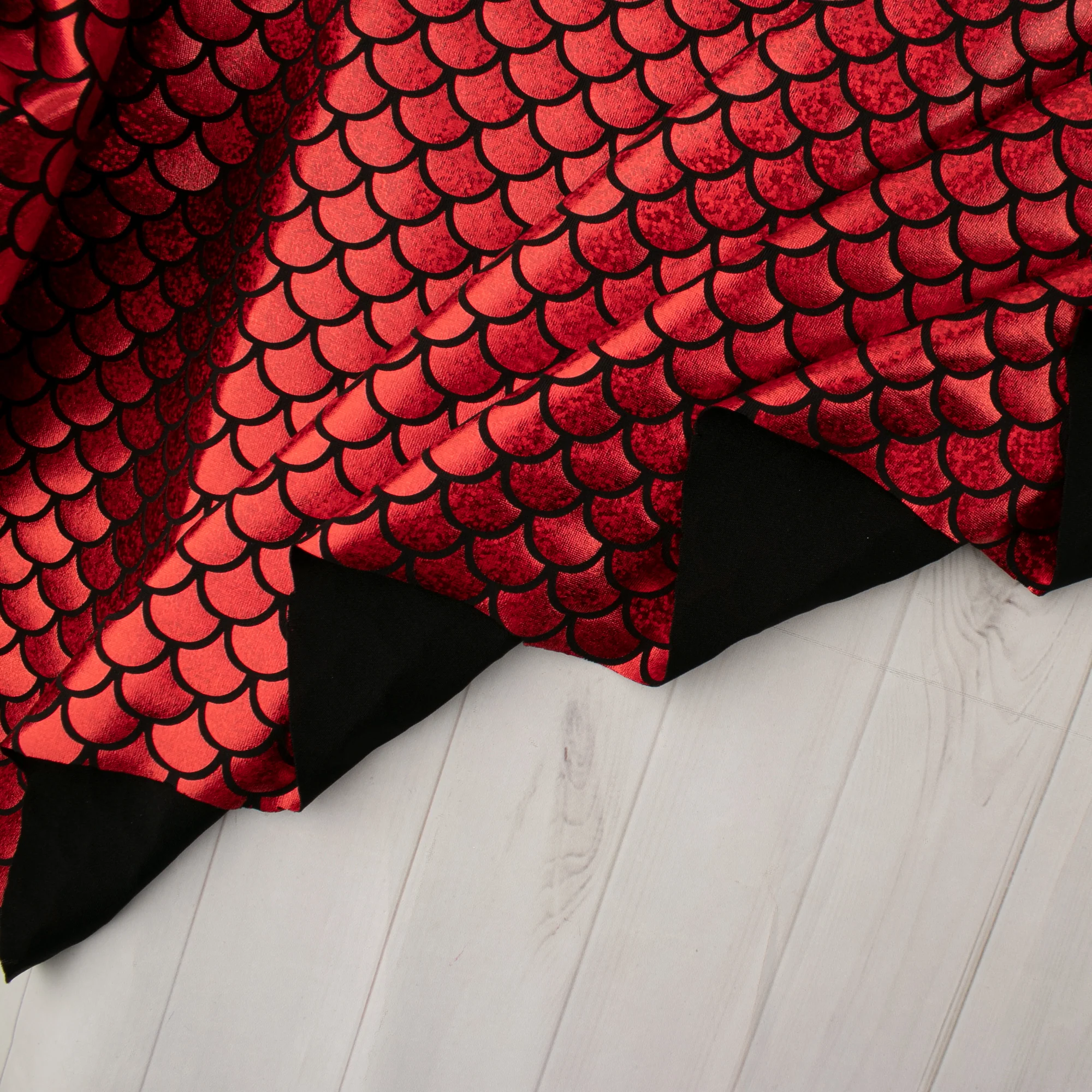MARDI GRAS - Costuming Fabric - Scale - Red - Image 5