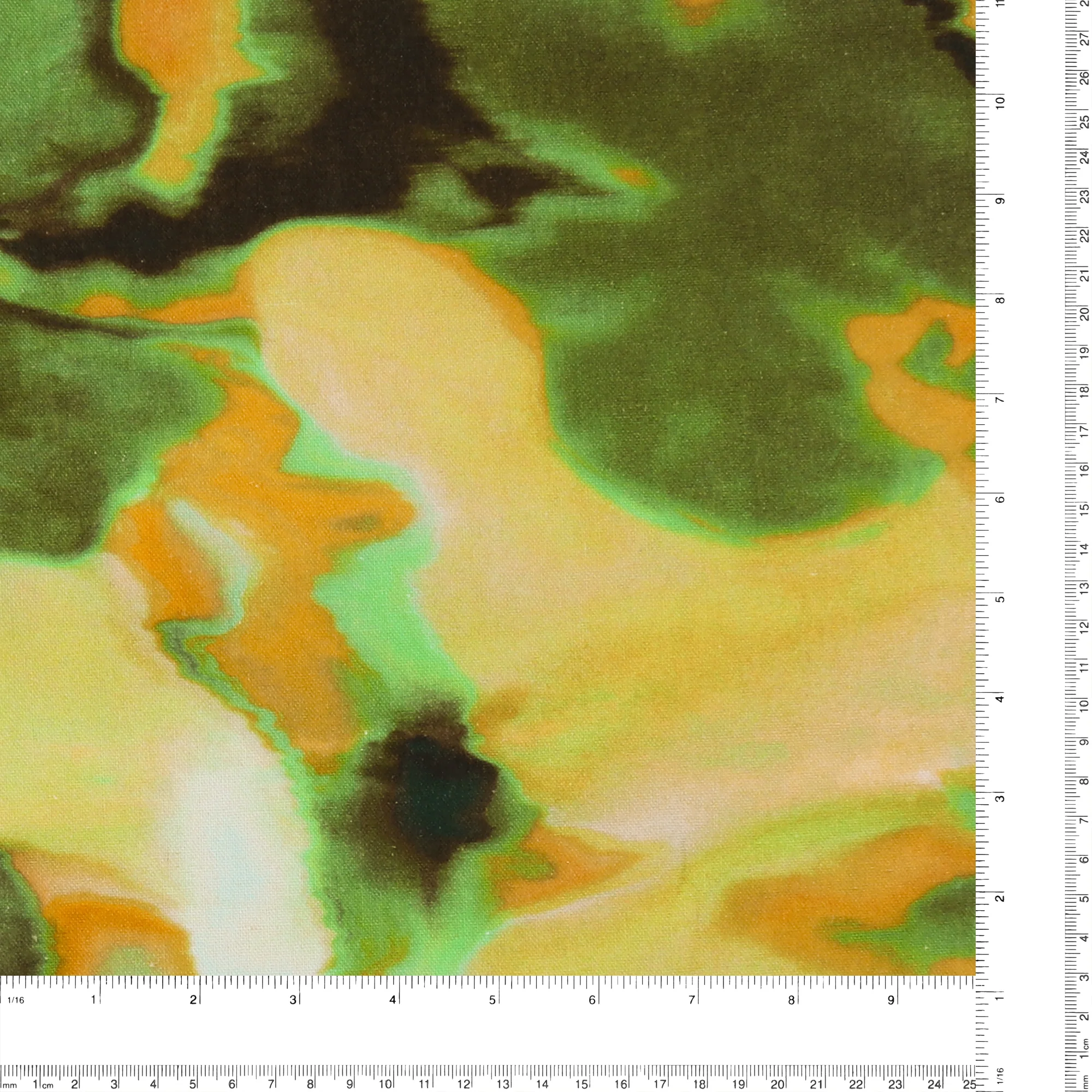 Mix of printed rayon and Linen  - BARBADOS - 002 - Green - Image 3