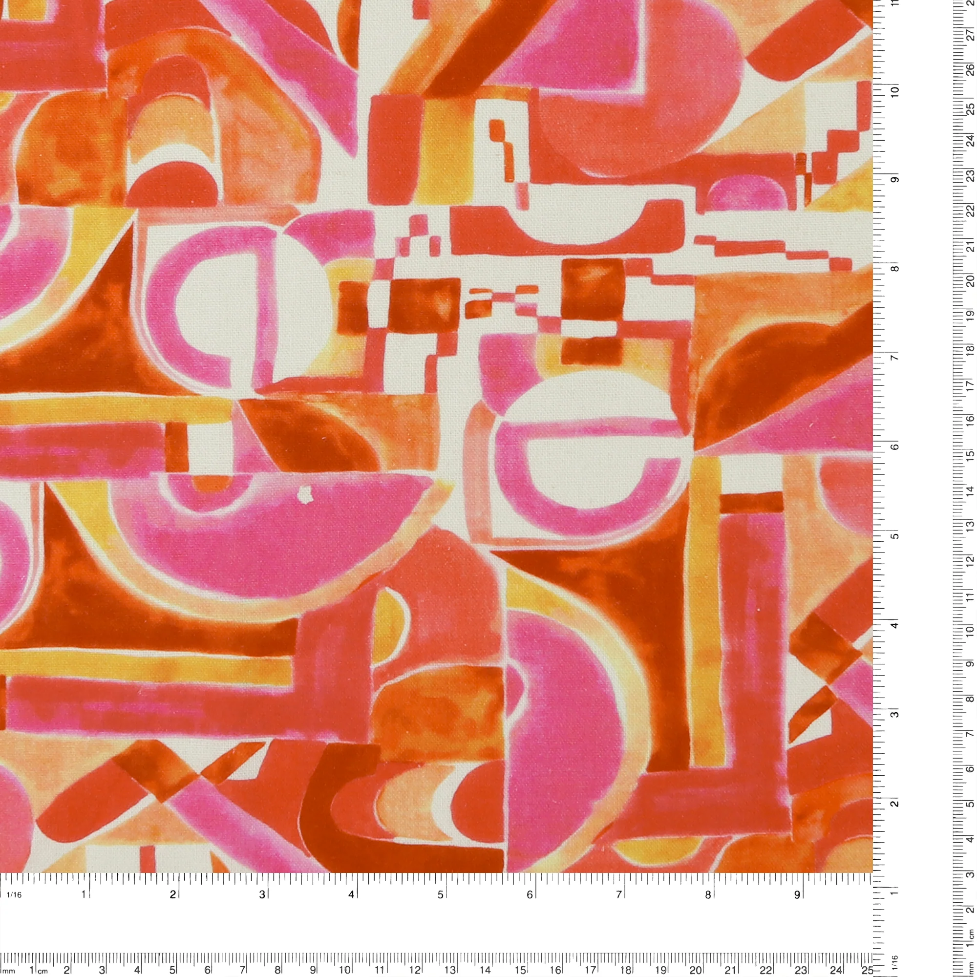 Mix of printed rayon and Linen - BARBADOS - 006 - Pink - Image 3
