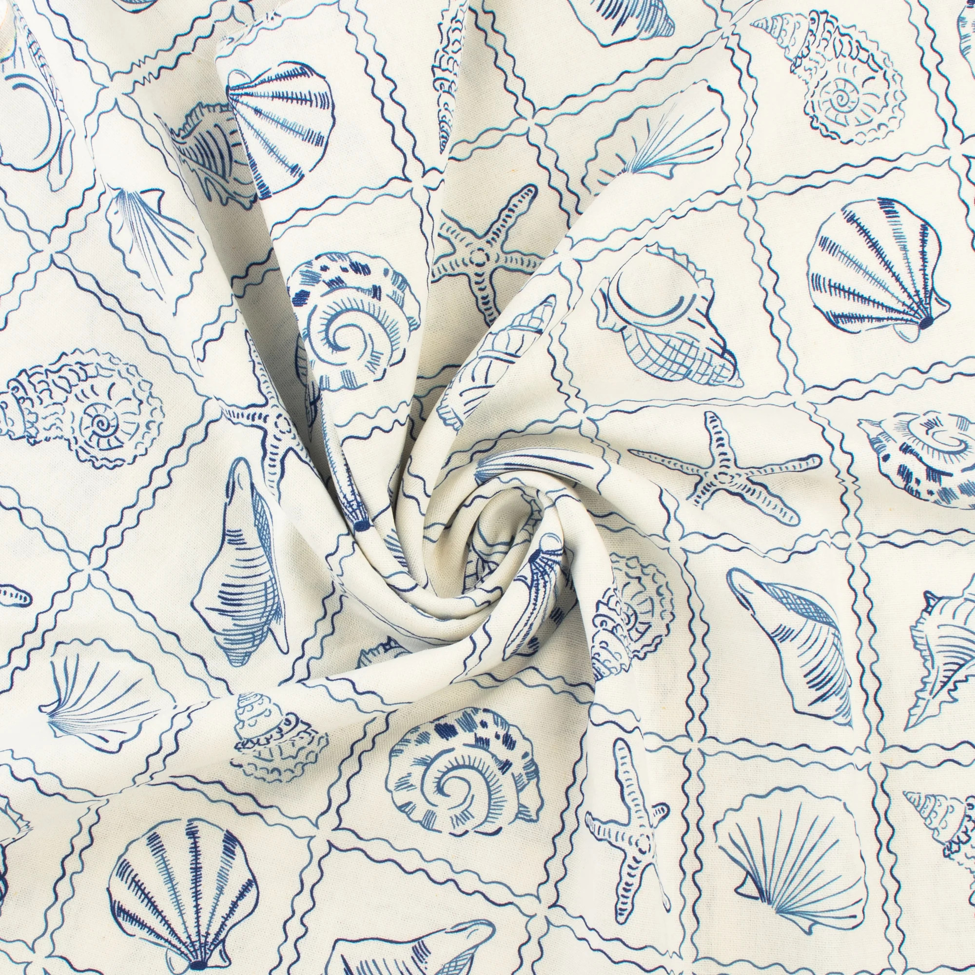 Mix of printed rayon and Linen  - SUMMER ESSENTIALS - 002 - Offwhite - Image 2
