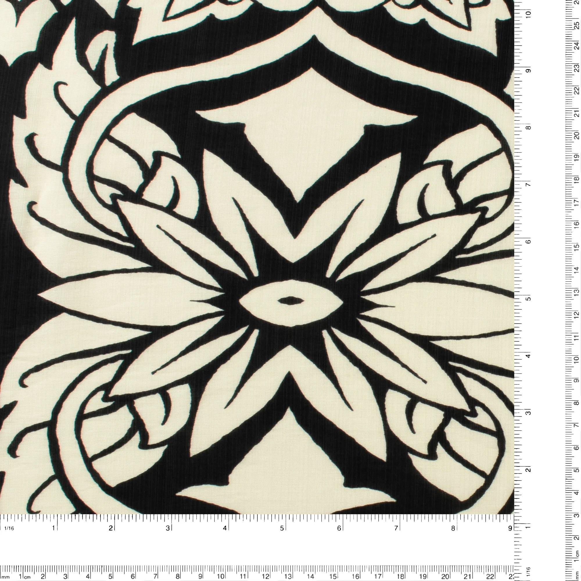 Mix of Printed Rayon and Nylon - HAVANA II - 009 - Ivory - Image 3