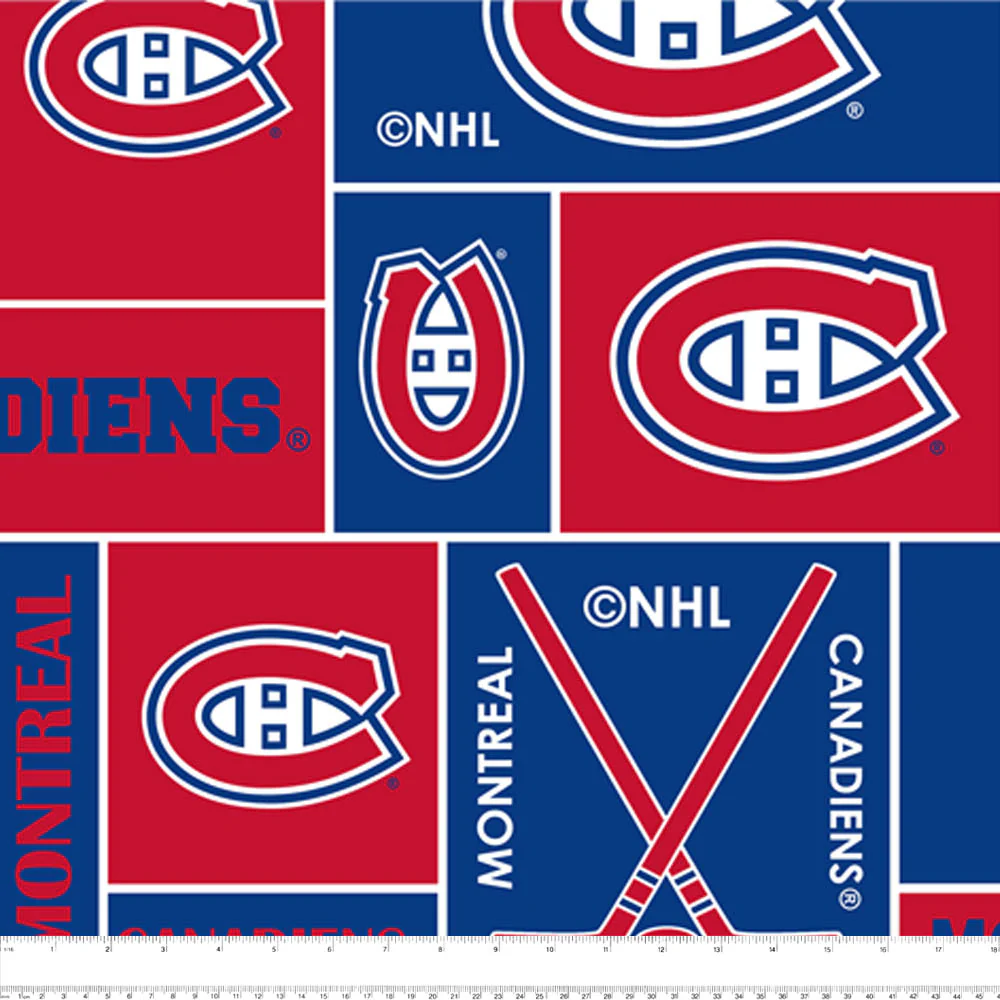 Montreal Canadiens - NHL Fleece Print - Squares - Image 2