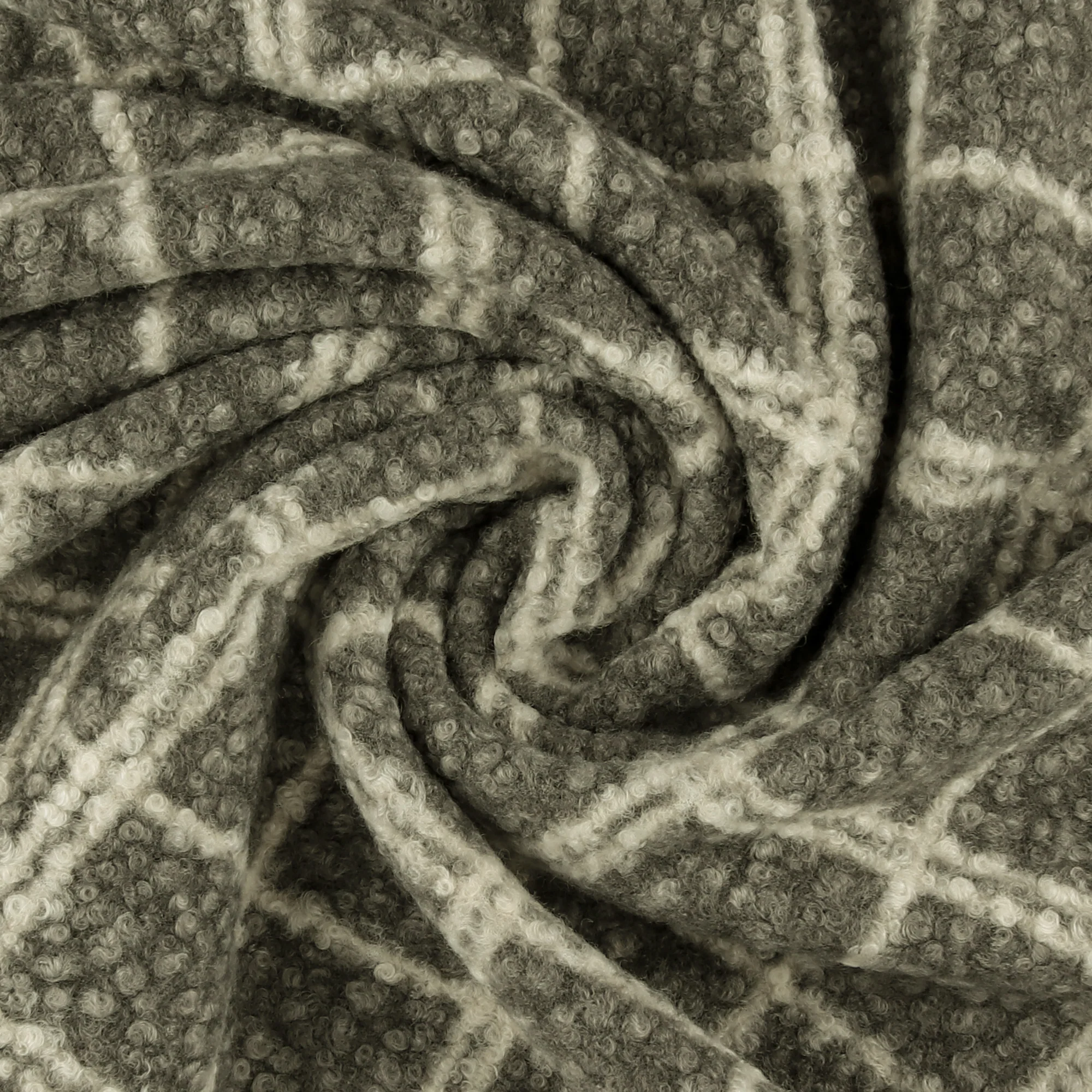 Nubbly Jacketing - AROMA - 002 - Charcoal & Offwhite - Image 2