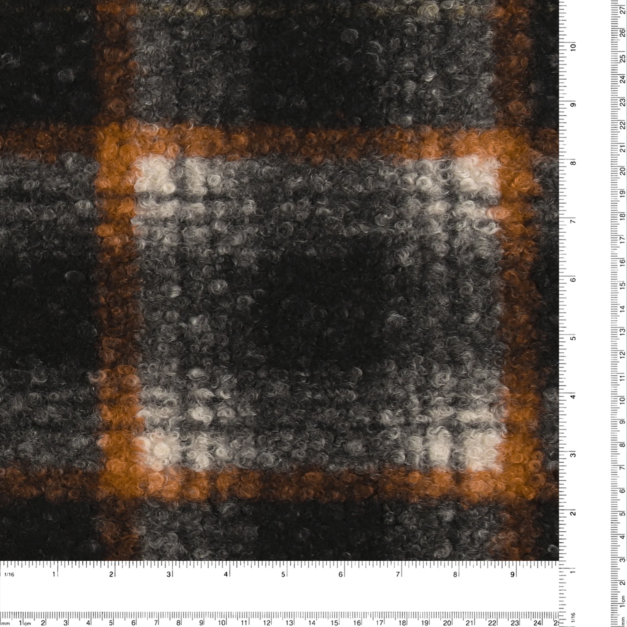Nubbly Jacketing - ASTORIA - 001 - Black & Rust - Image 3