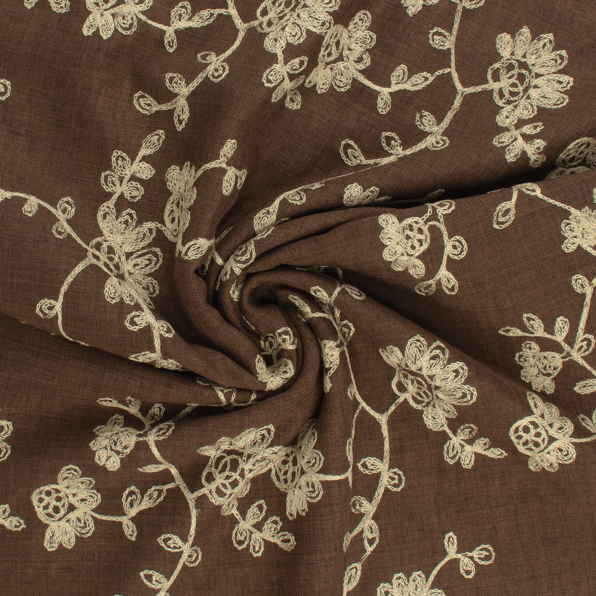 Poly Embroidered - IN BLOOM - 004 - Brown - Image 2