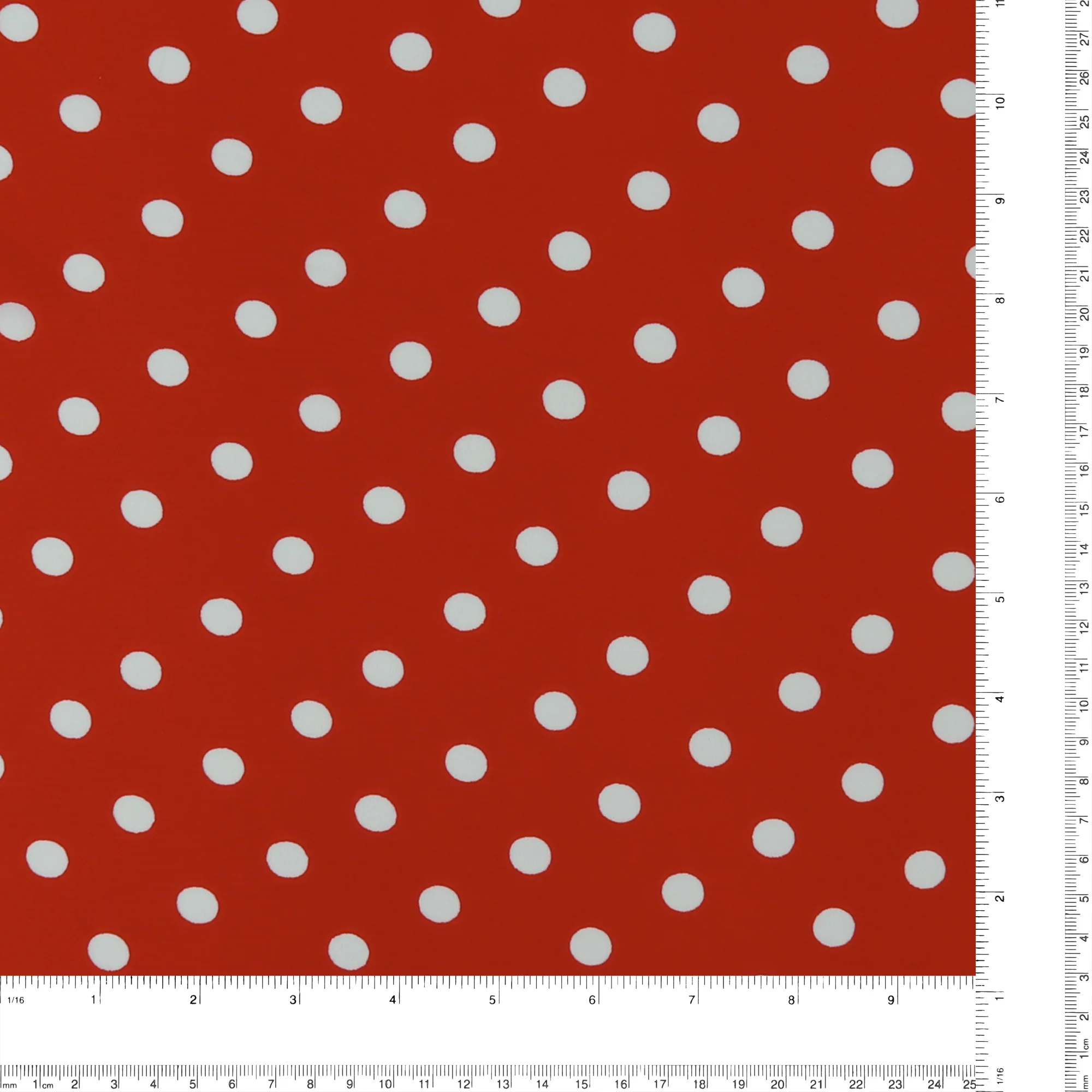 Polyester Print - SARAH - 035 - Red - Image 3