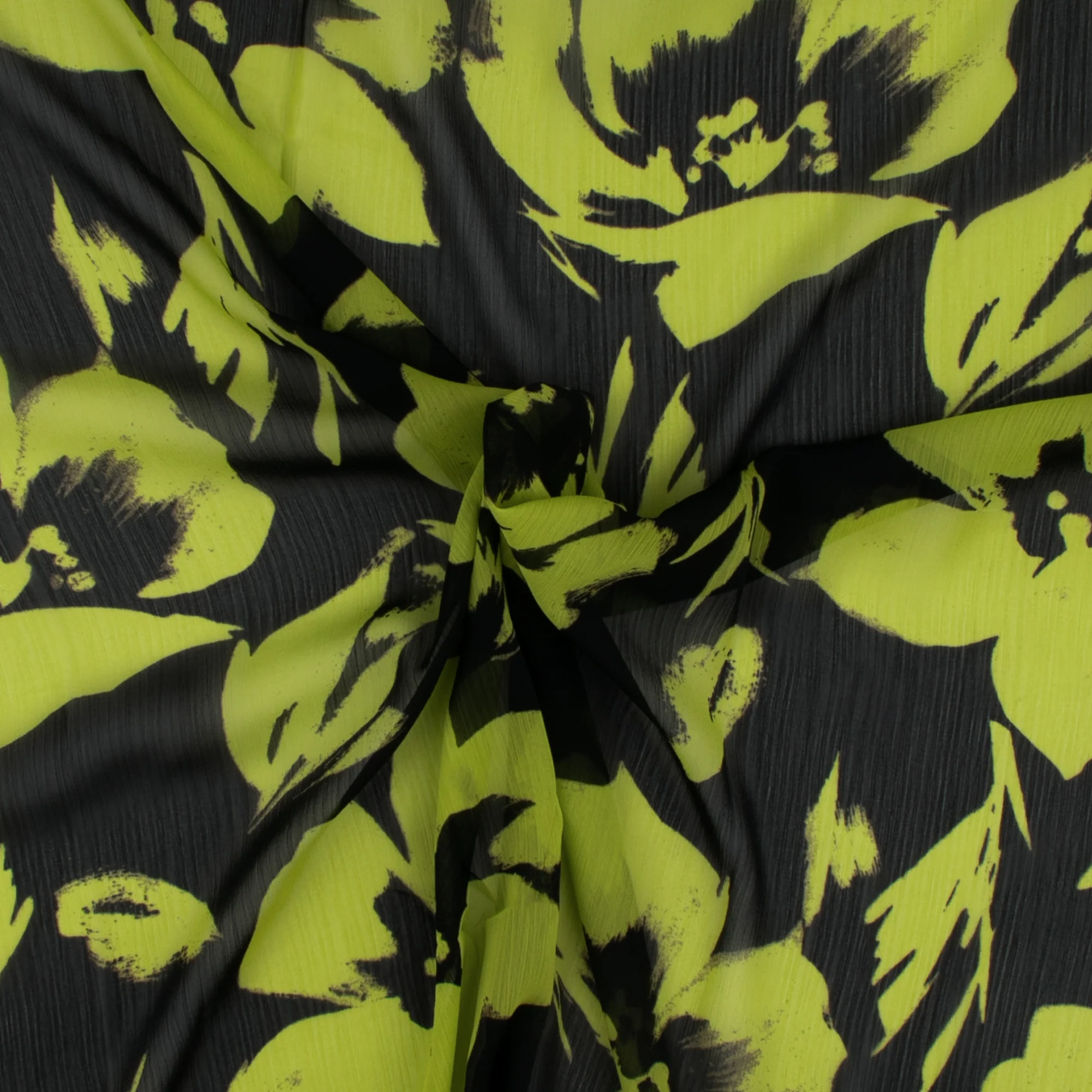 Printed Chiffon Yoryu - NAOMI - 001 - Black - Image 2