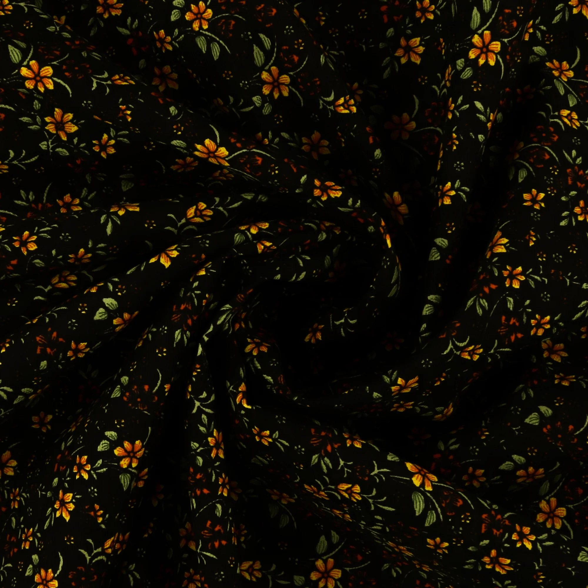 Light weight printed Corduroy - QUATTRO - 005 - Black - Image 2