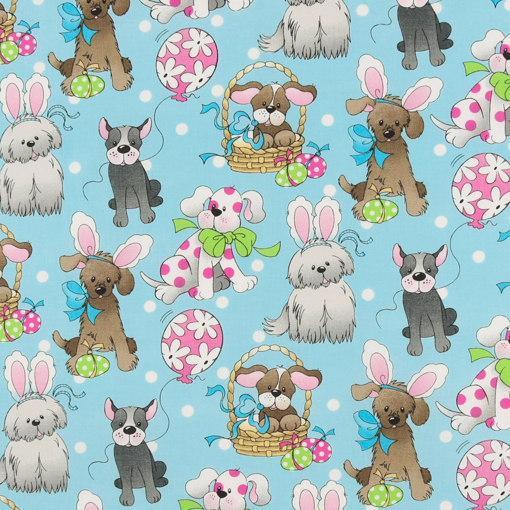Printed Cotton by Fabric Traditionss - TREASURE - 008 - Light Blue