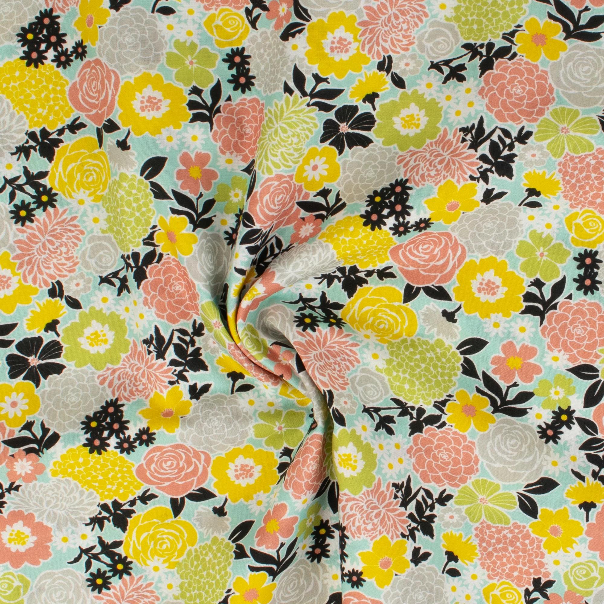 Printed Cotton - Lace garden - 003 - Spearmint - Image 2